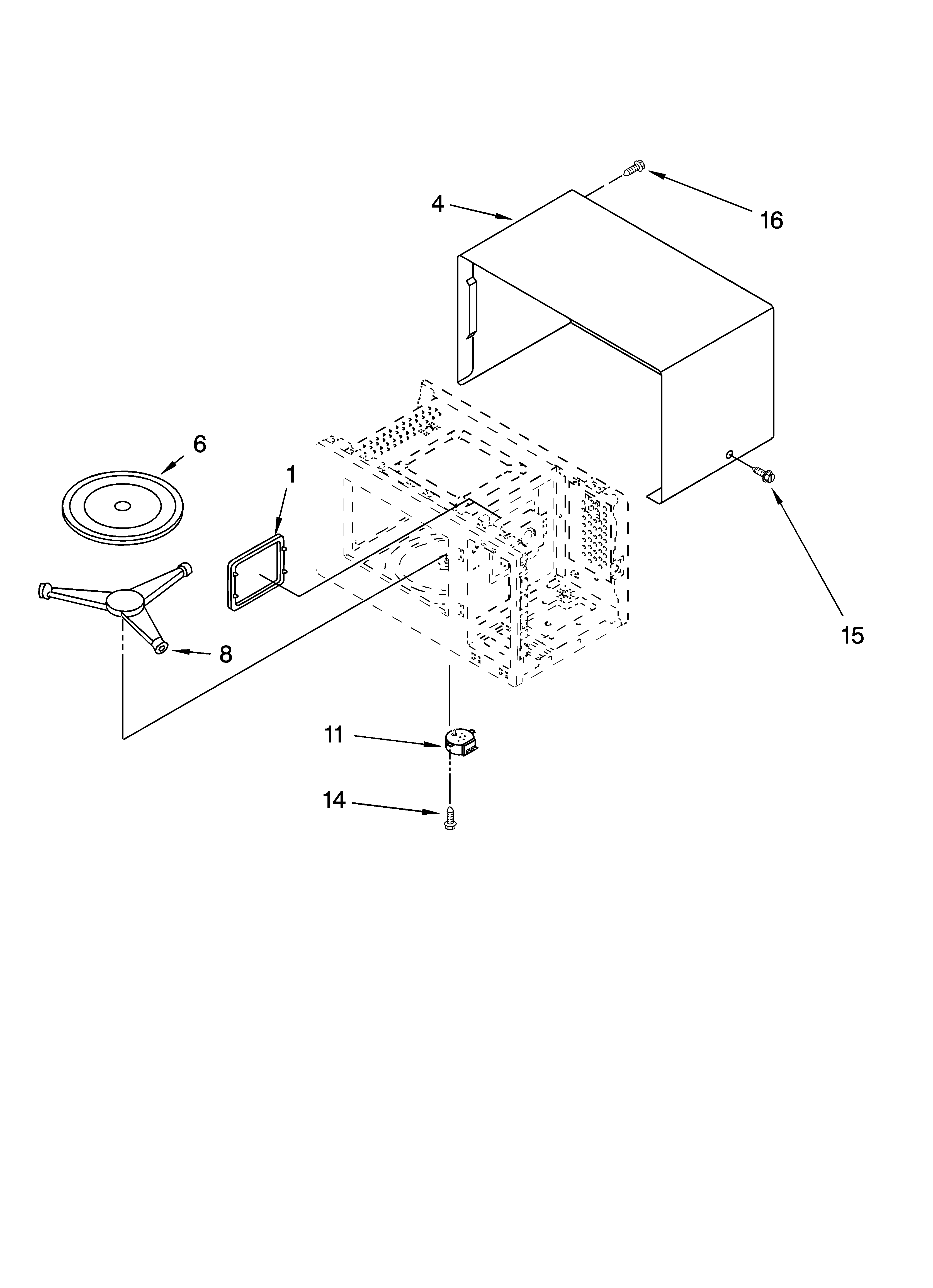 Whirlpool MT4110RPQ2 oven cavity parts diagram