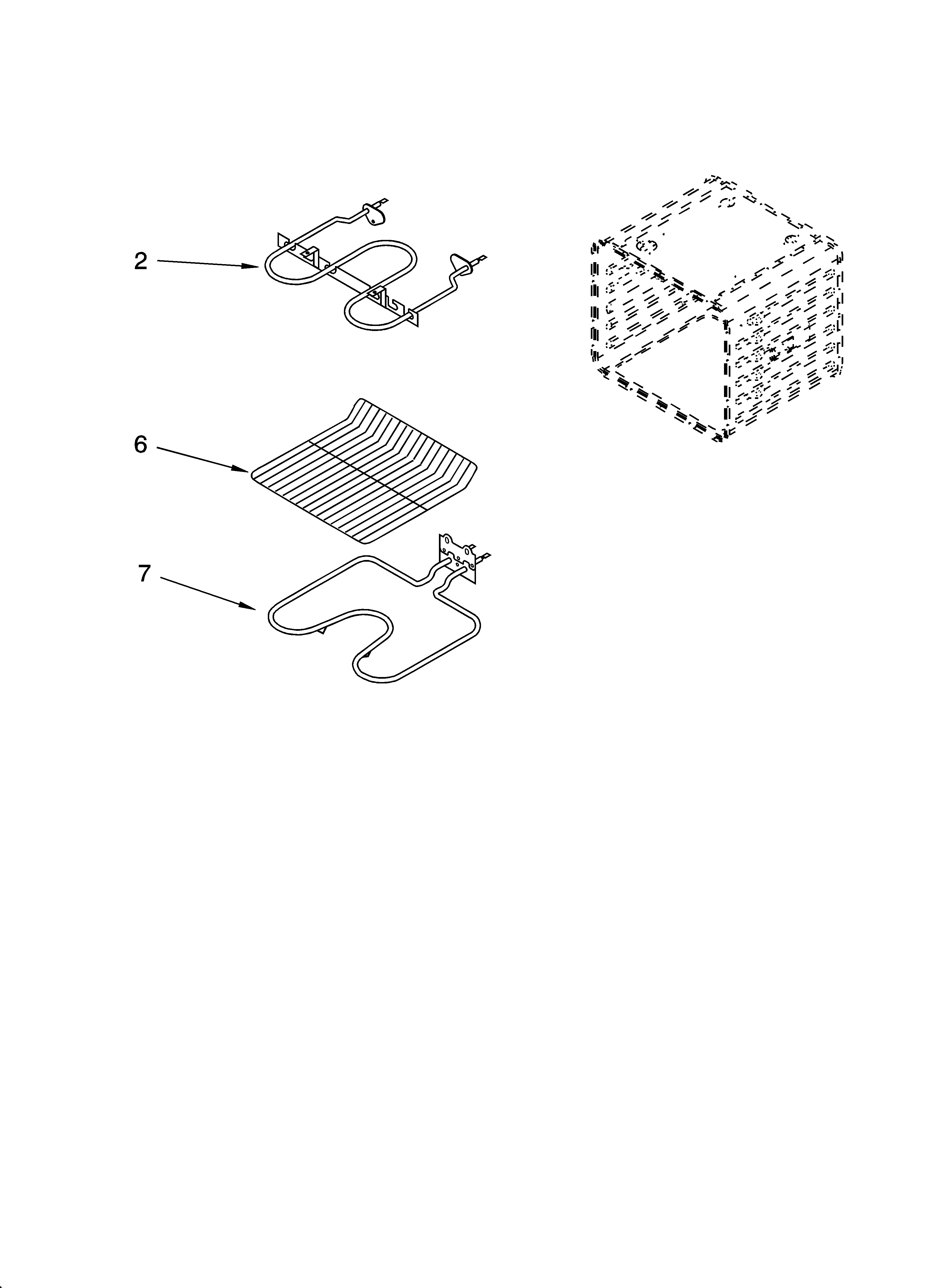 Whirlpool RBS305PRS00 internal oven parts diagram