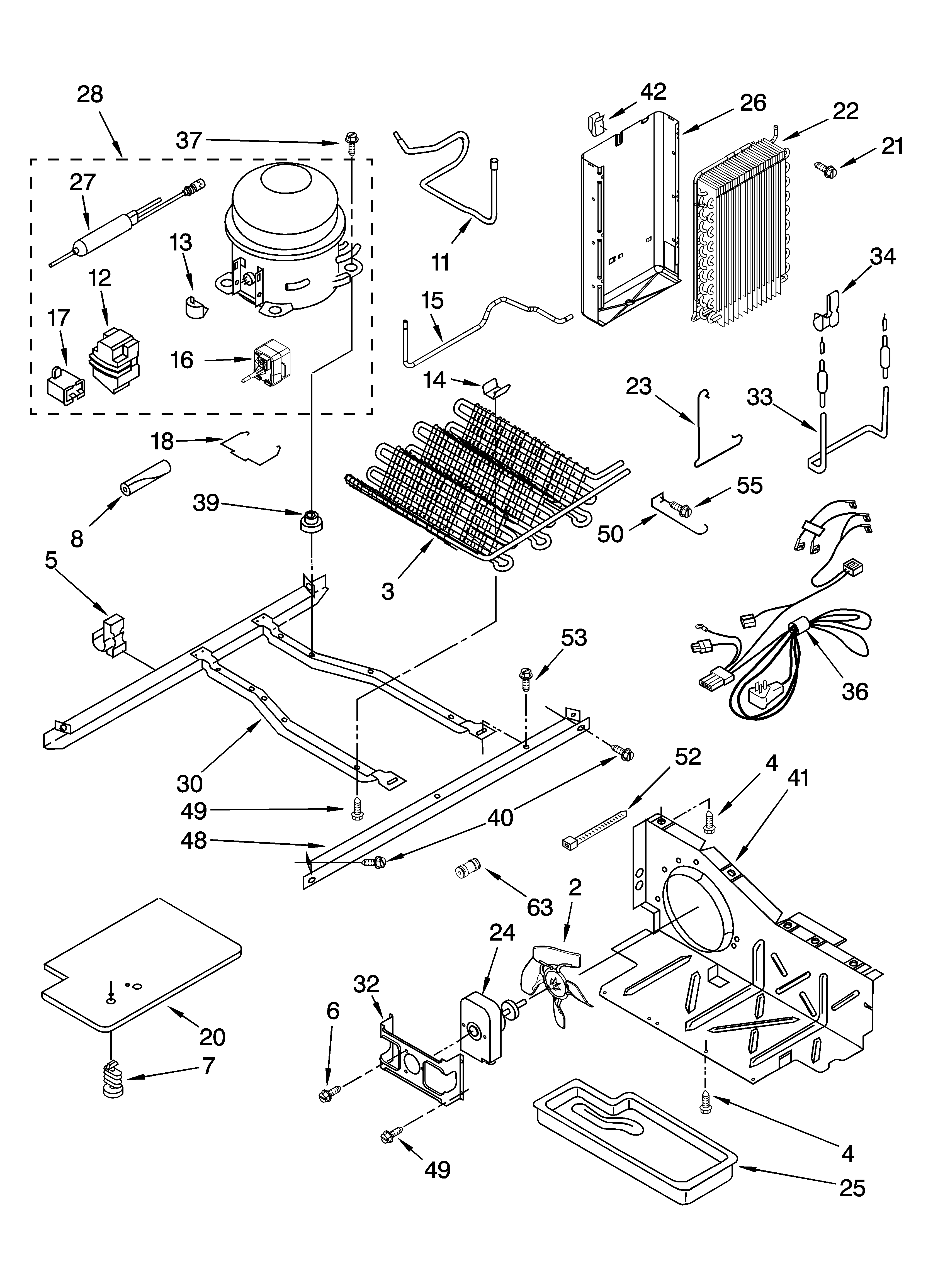 Roper RS22AQXMQ01 unit parts diagram