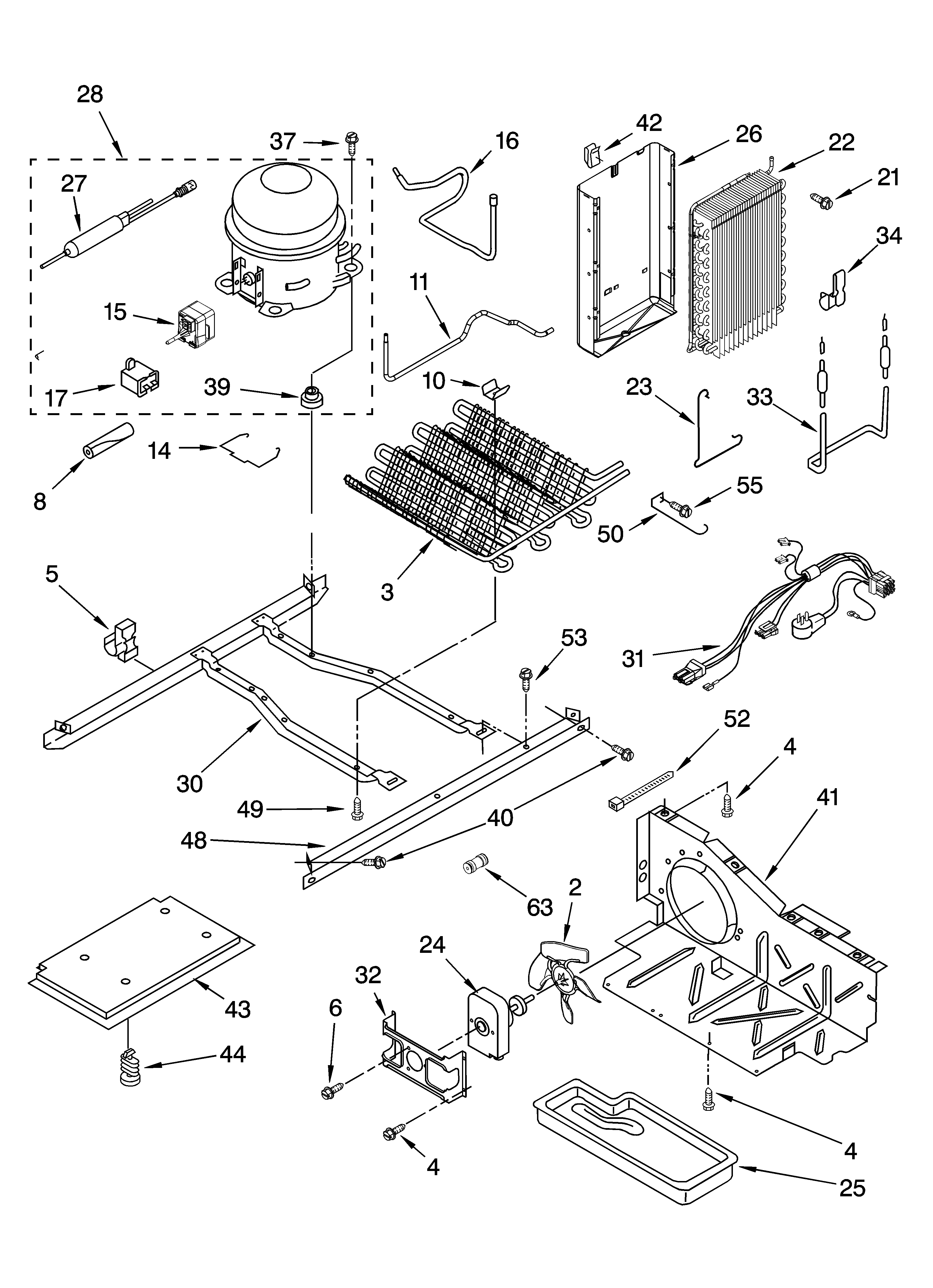 Roper RS25AFXRD02 unit parts diagram