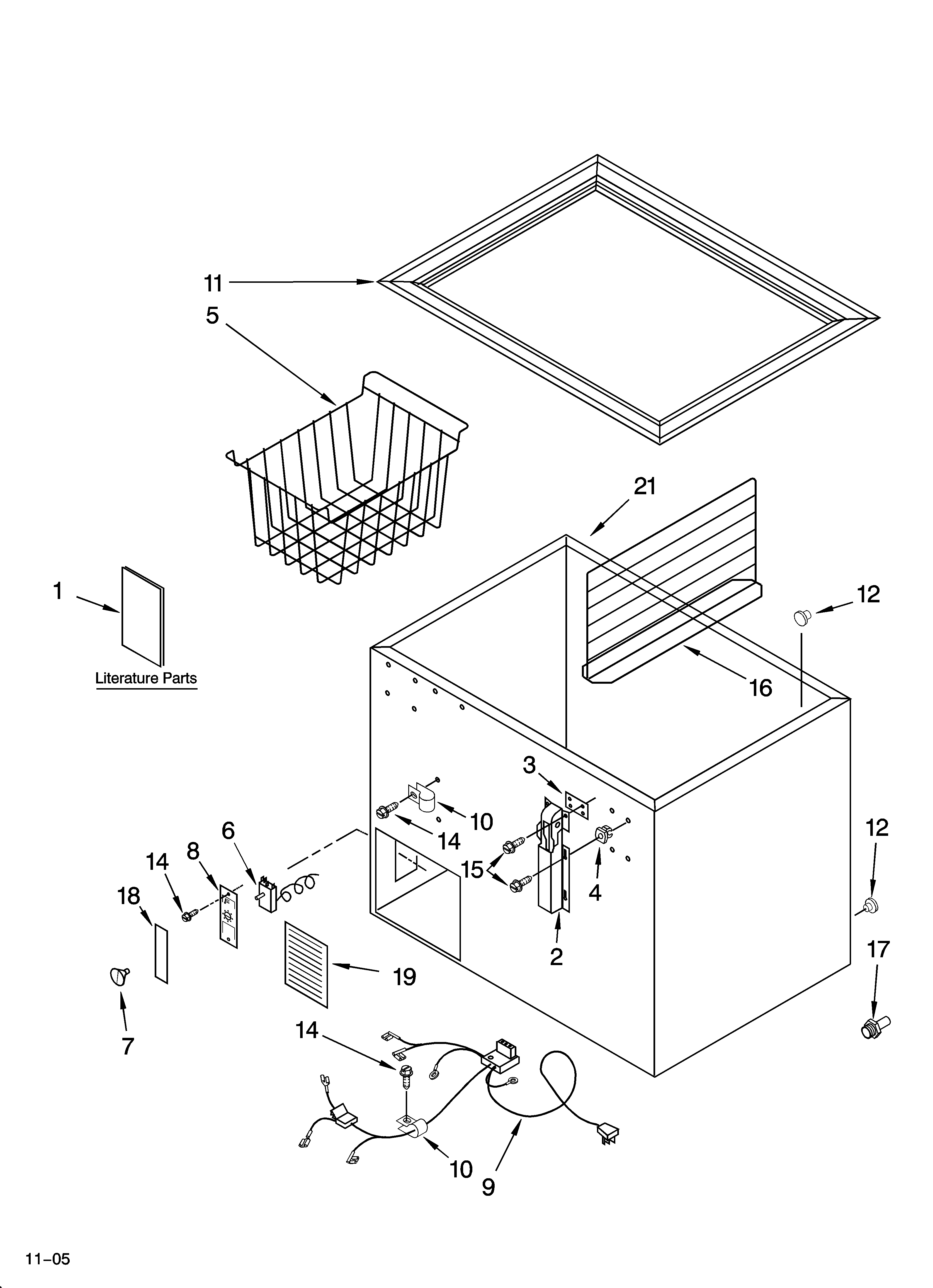 Kirkland SCF0710KQ03 cabinet parts diagram