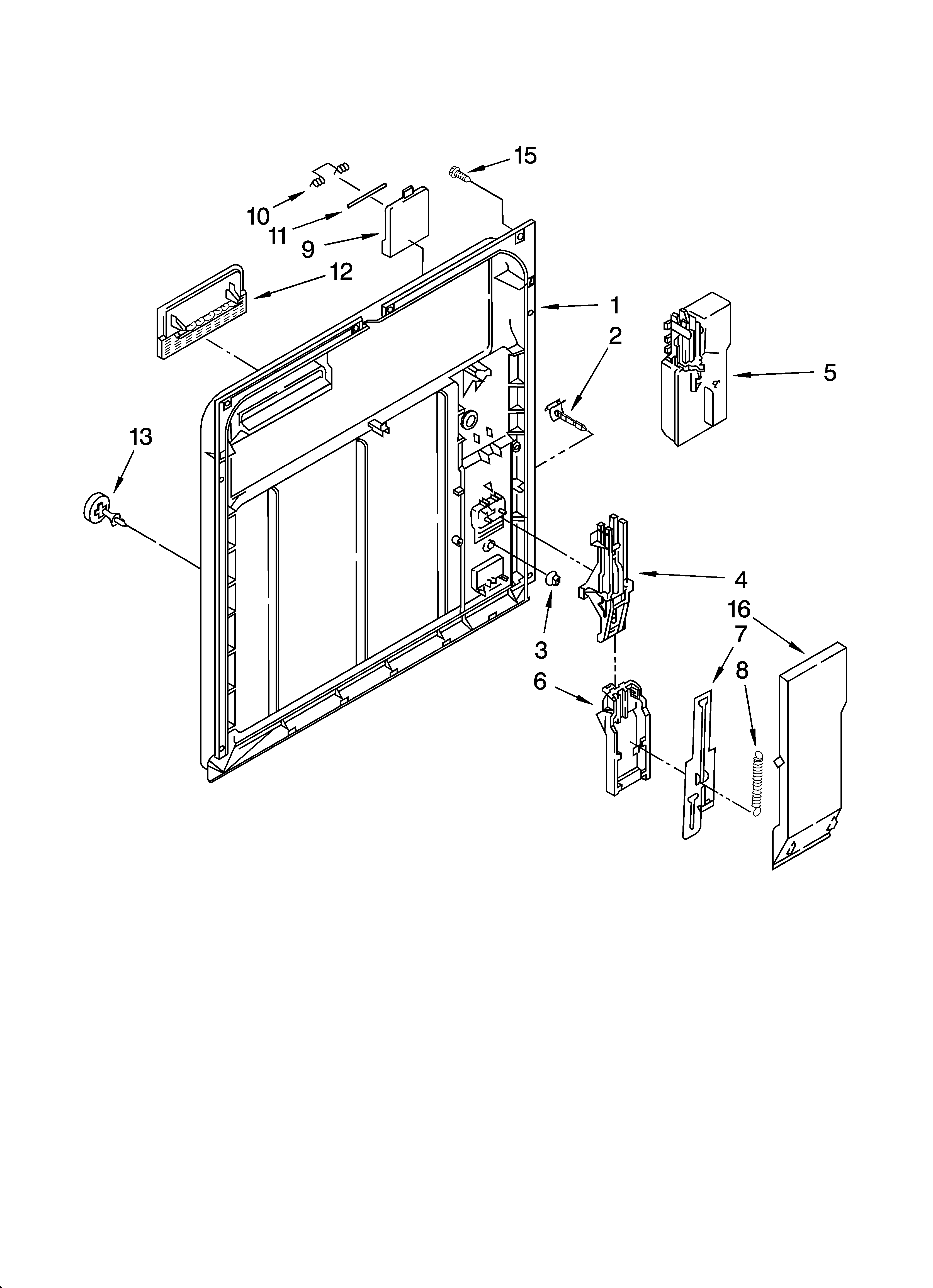 Estate TUD6700PT2 inner door parts diagram