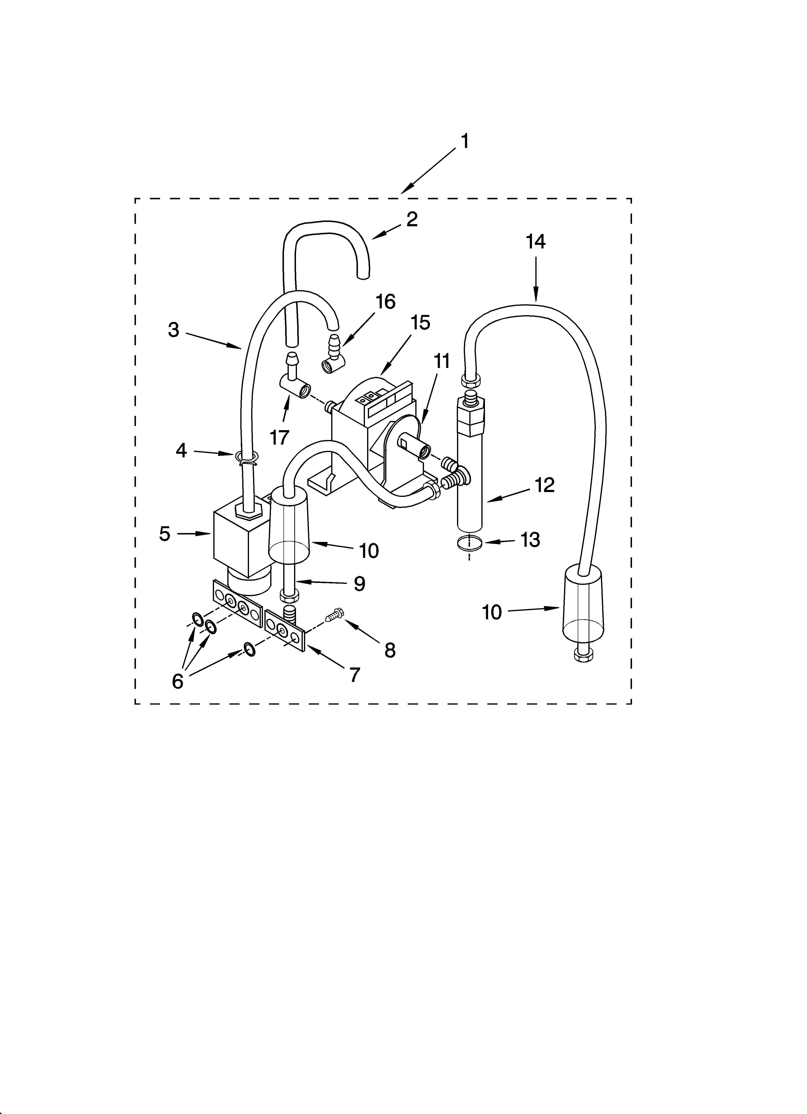 KitchenAid 5KES100EPM0 pump assembly diagram