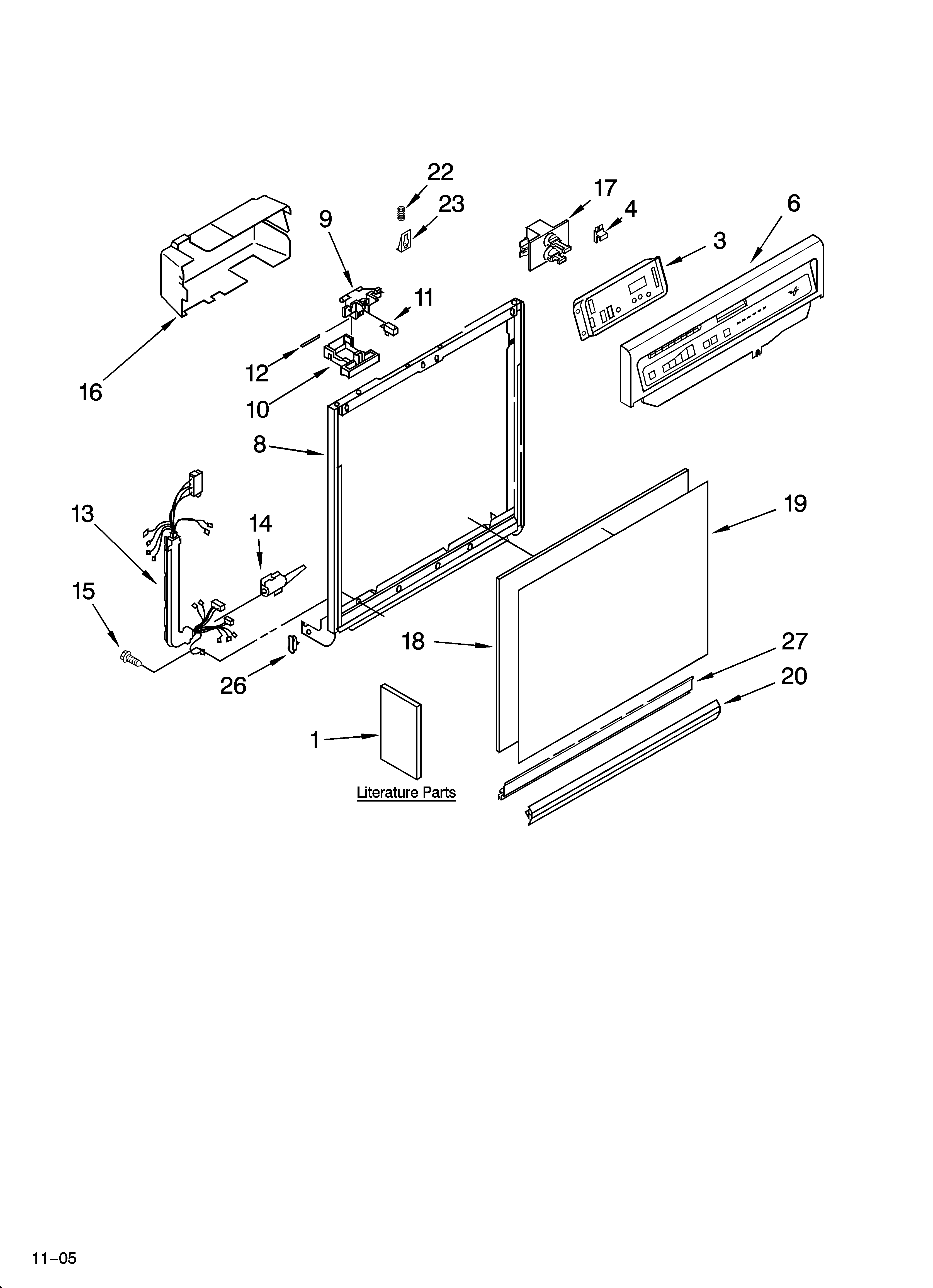 Whirlpool DP940PWPQ2 frame and console parts diagram