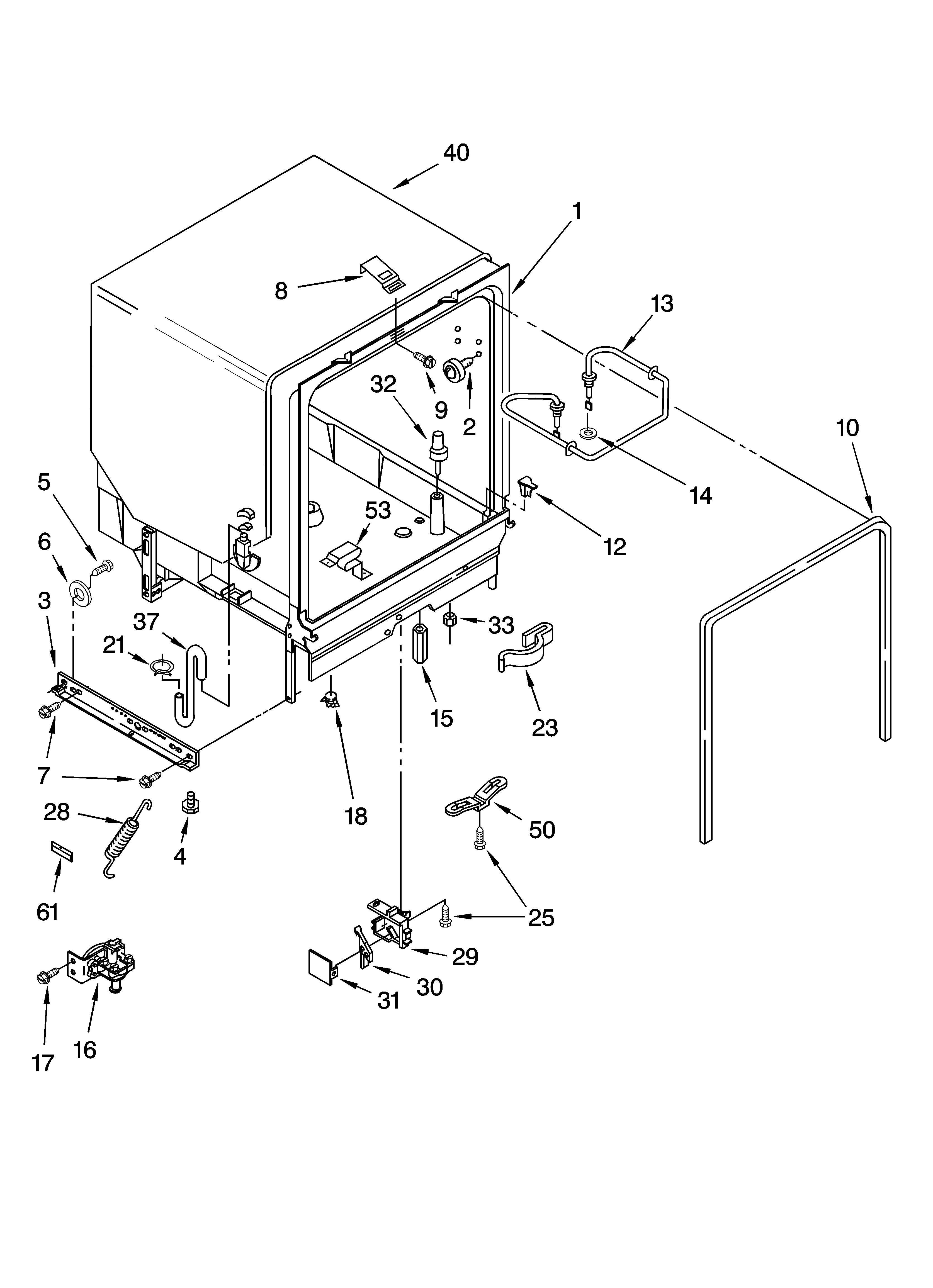 Whirlpool DP940PWPQ2 tub assembly parts diagram