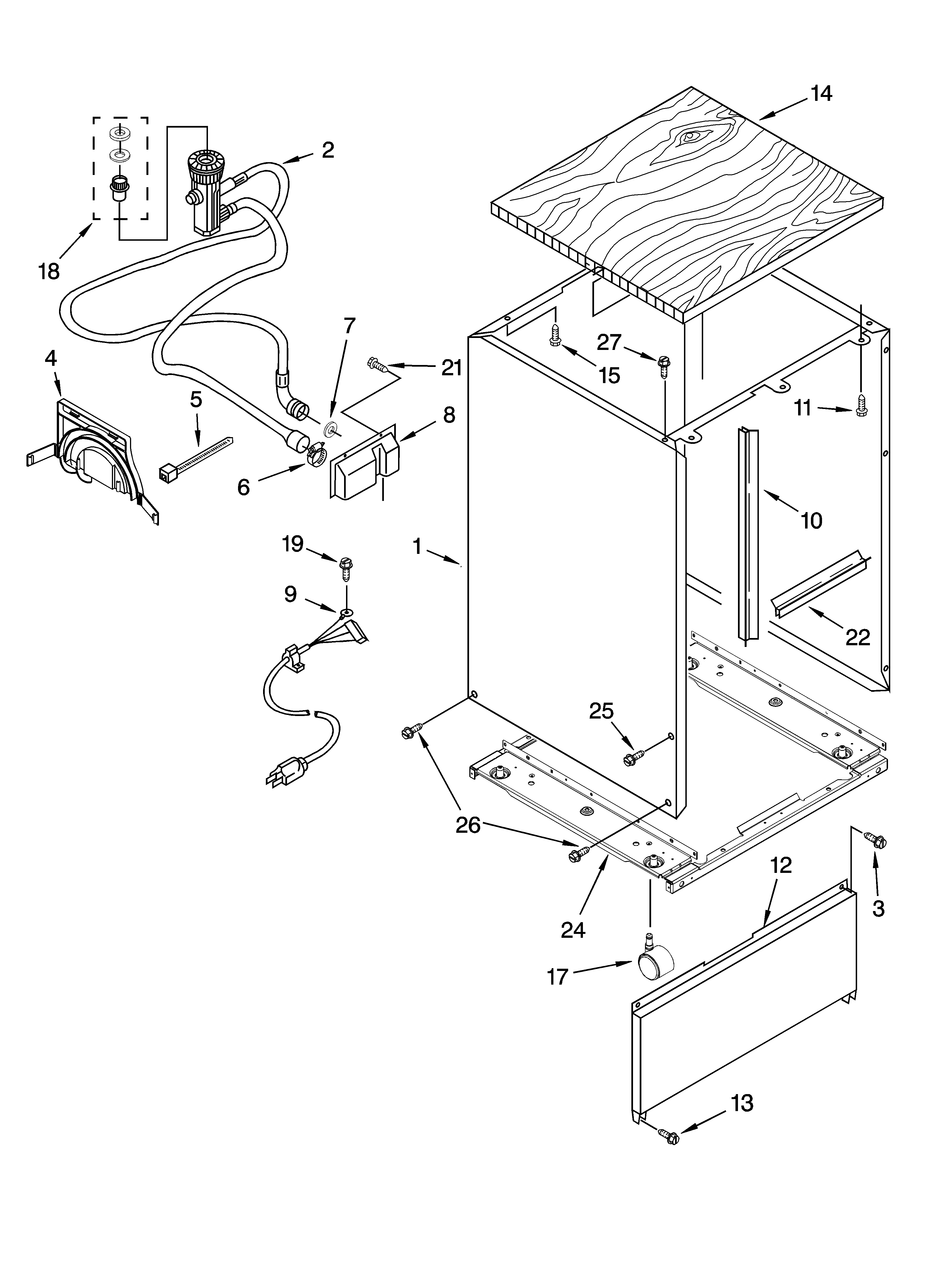 Whirlpool DP940PWPQ2 cabinet parts diagram