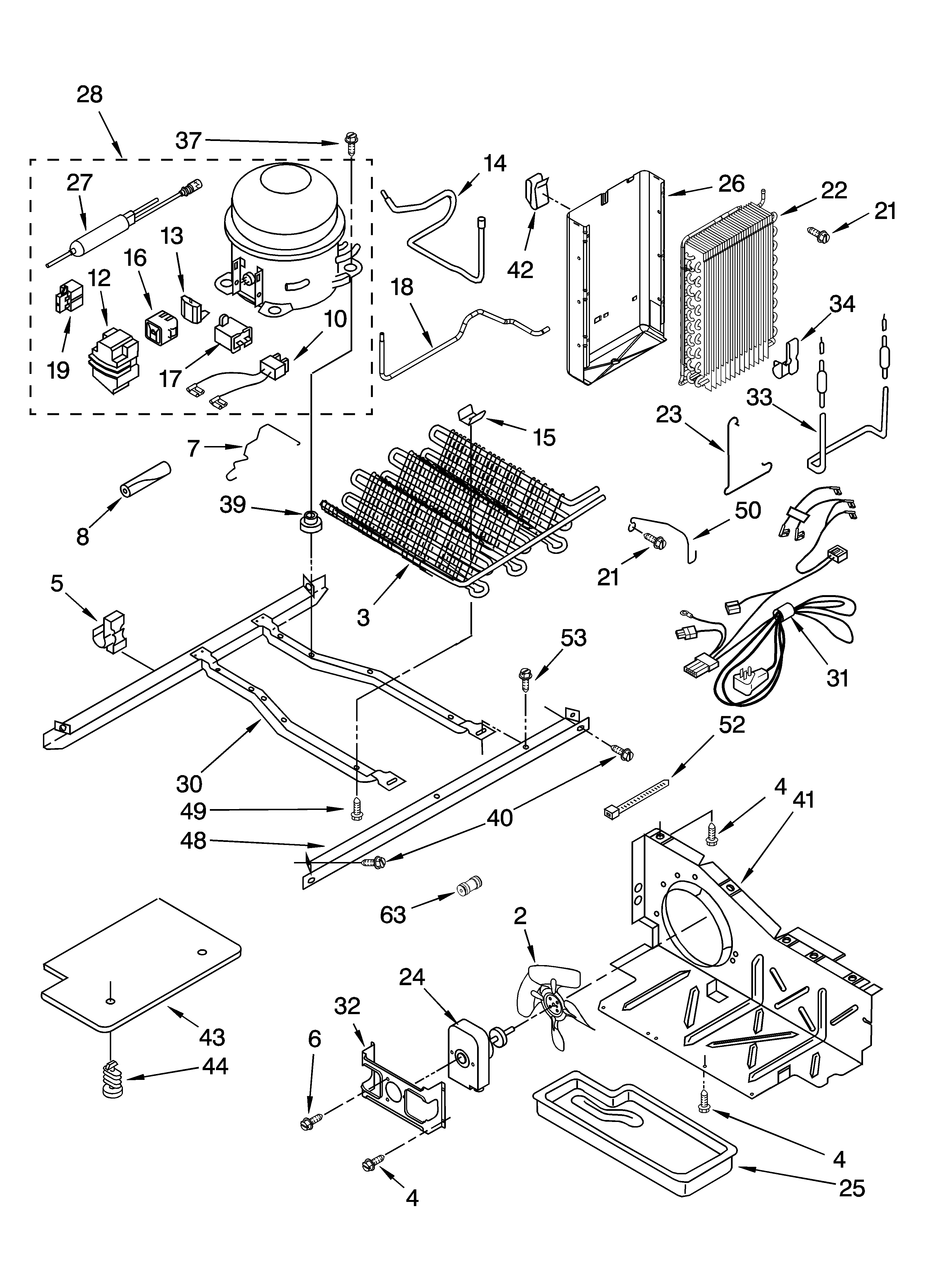 Whirlpool ED5VHGXMB12 unit parts diagram