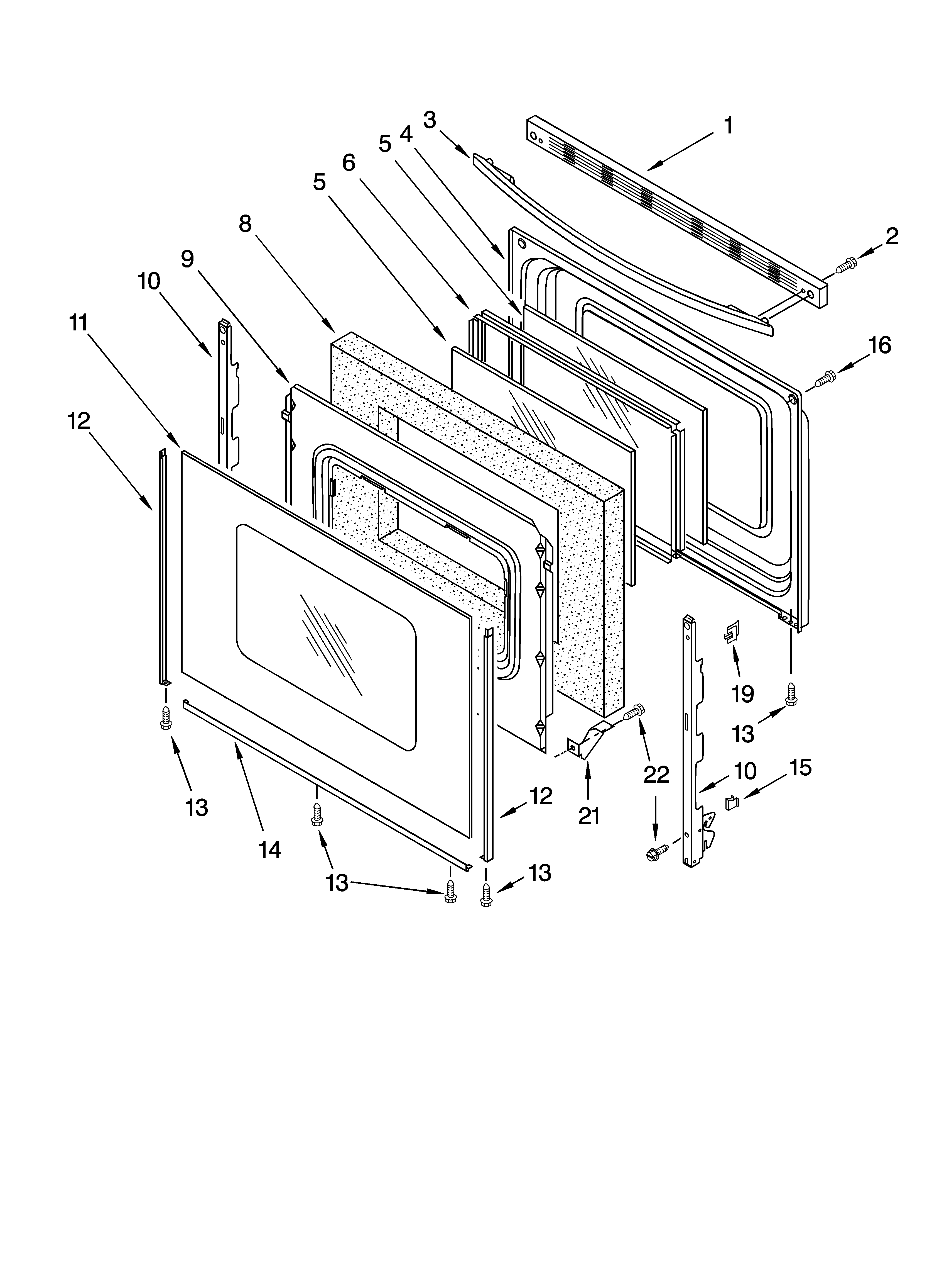 Whirlpool GS470LEMT3 door parts diagram