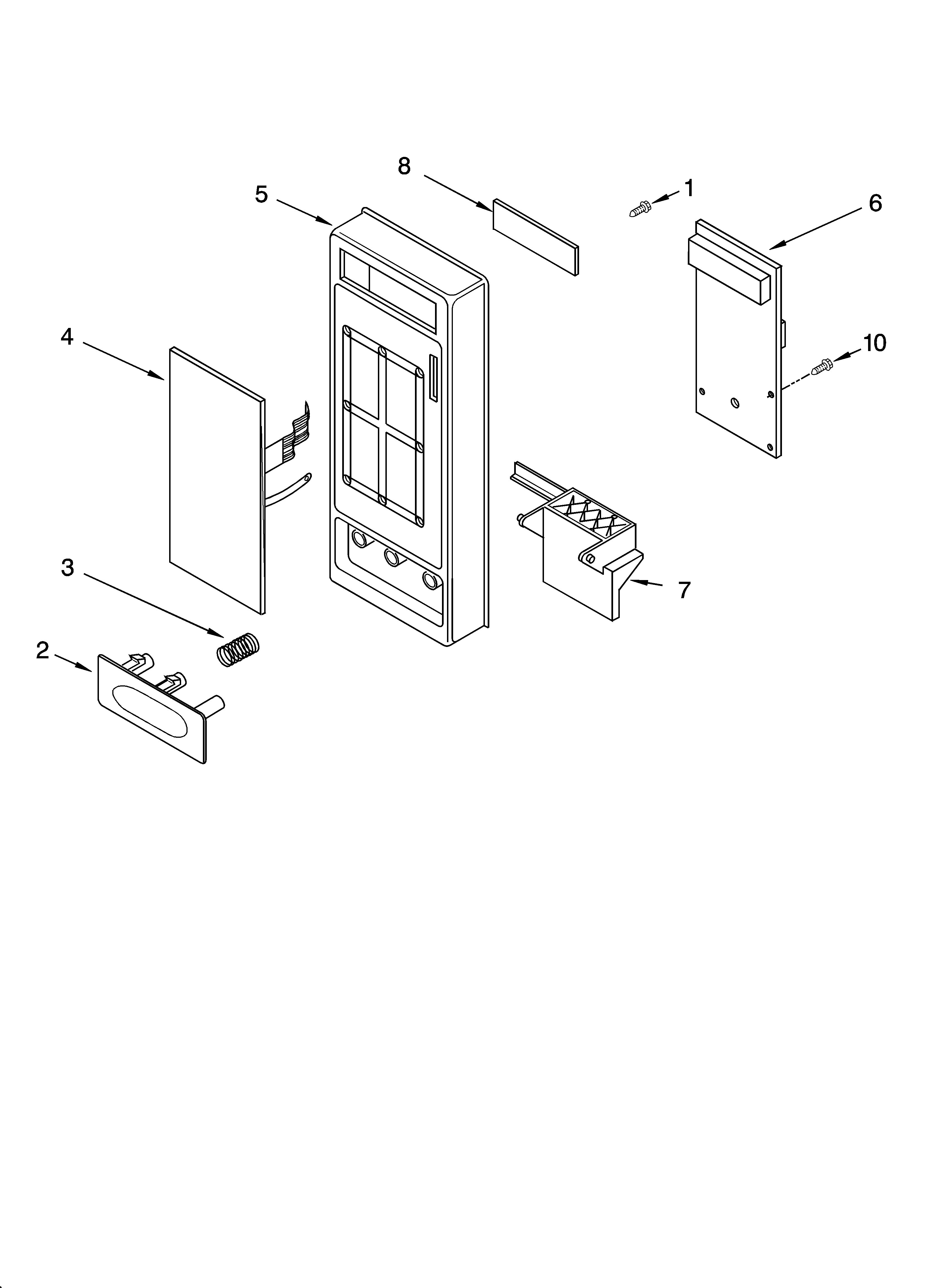 Whirlpool GT4185SKQ0 control panel parts diagram