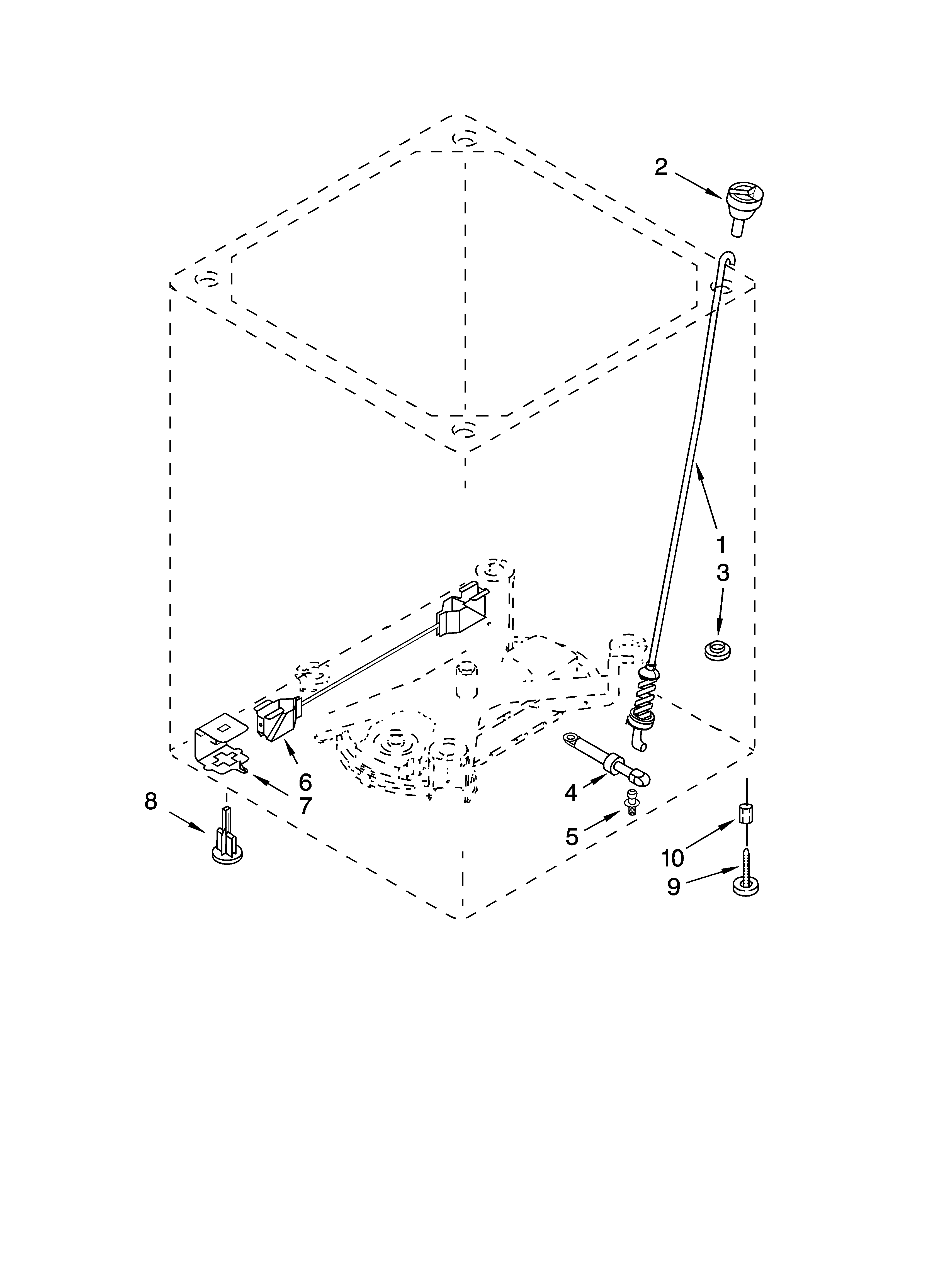 Whirlpool GVW9959KL3 suspension parts diagram