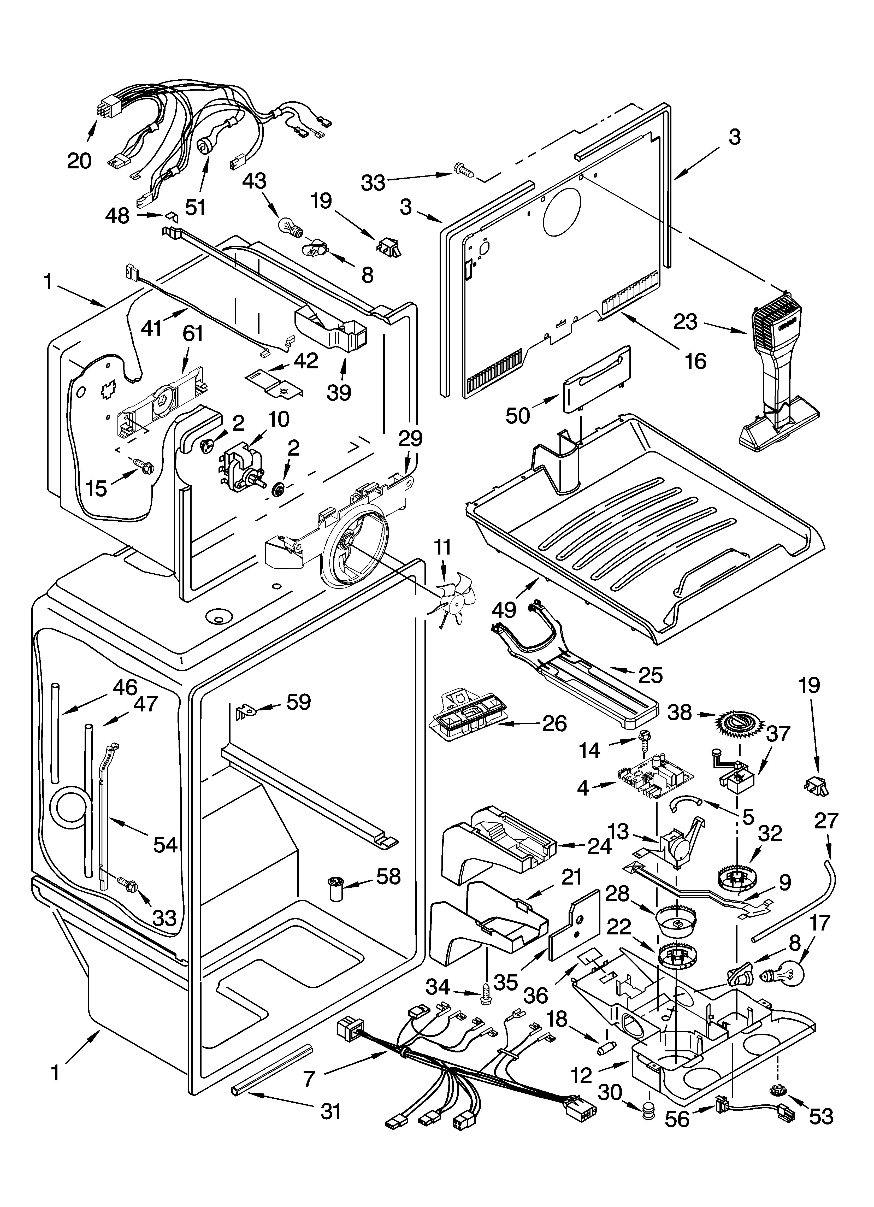 KitchenAid KTRC22EMBL05 liner parts diagram