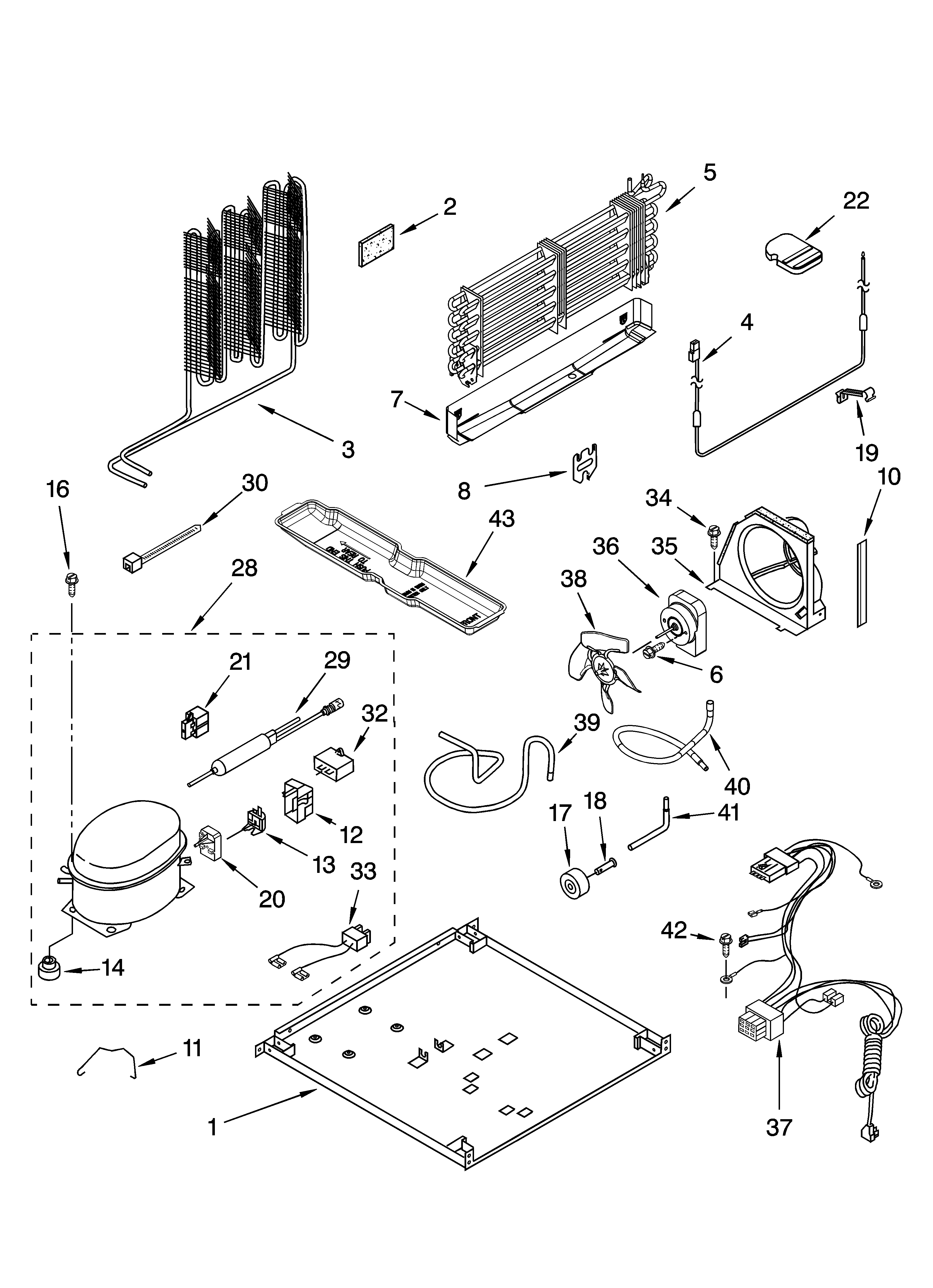 KitchenAid KTRC22EMBL05 unit parts diagram