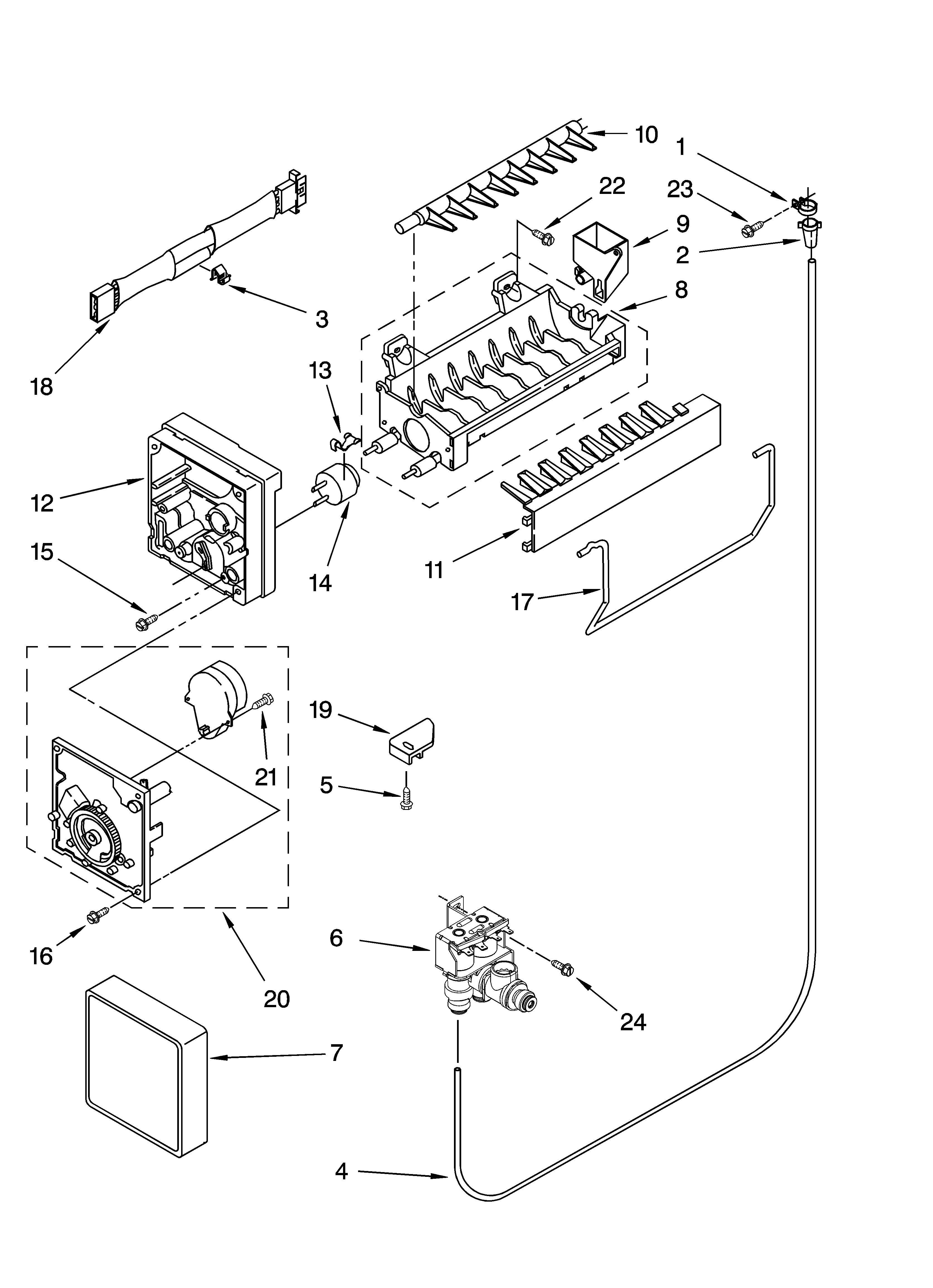 KitchenAid KTRC22EMBL05 icemaker parts diagram