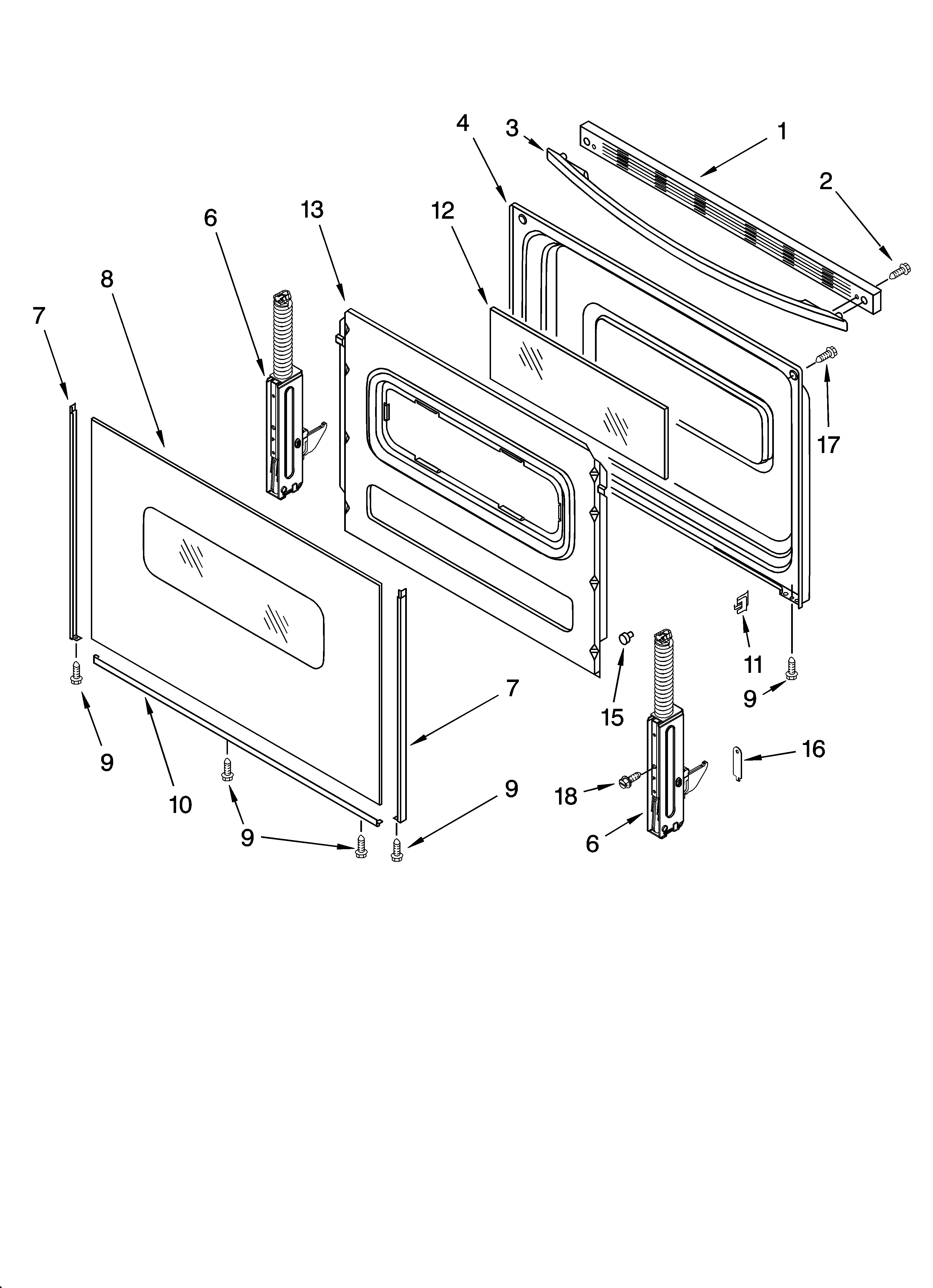 Whirlpool RF303PXKW4 door parts, optional parts diagram