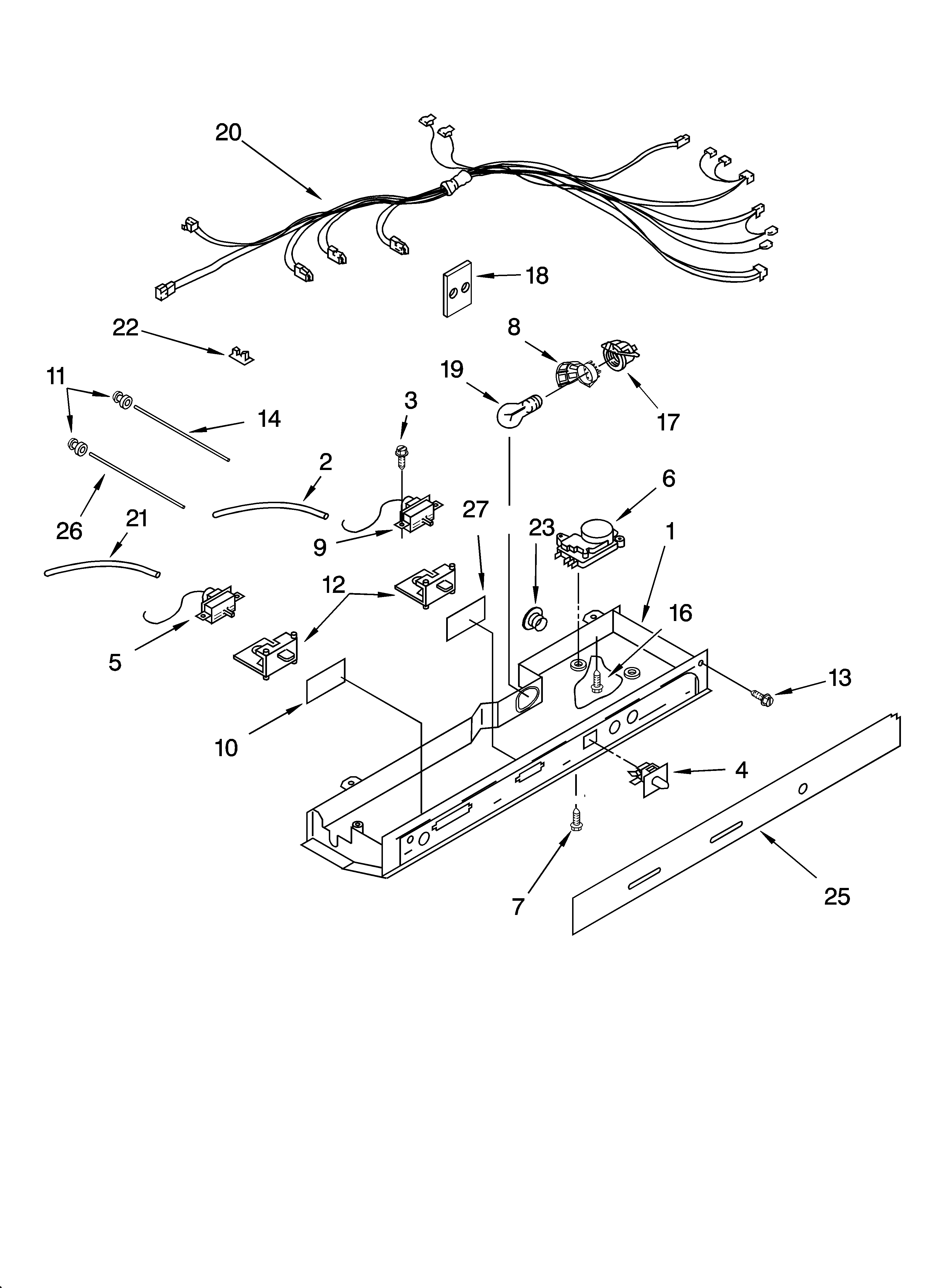 Whirlpool 6ED2FHKXRL01 control parts diagram