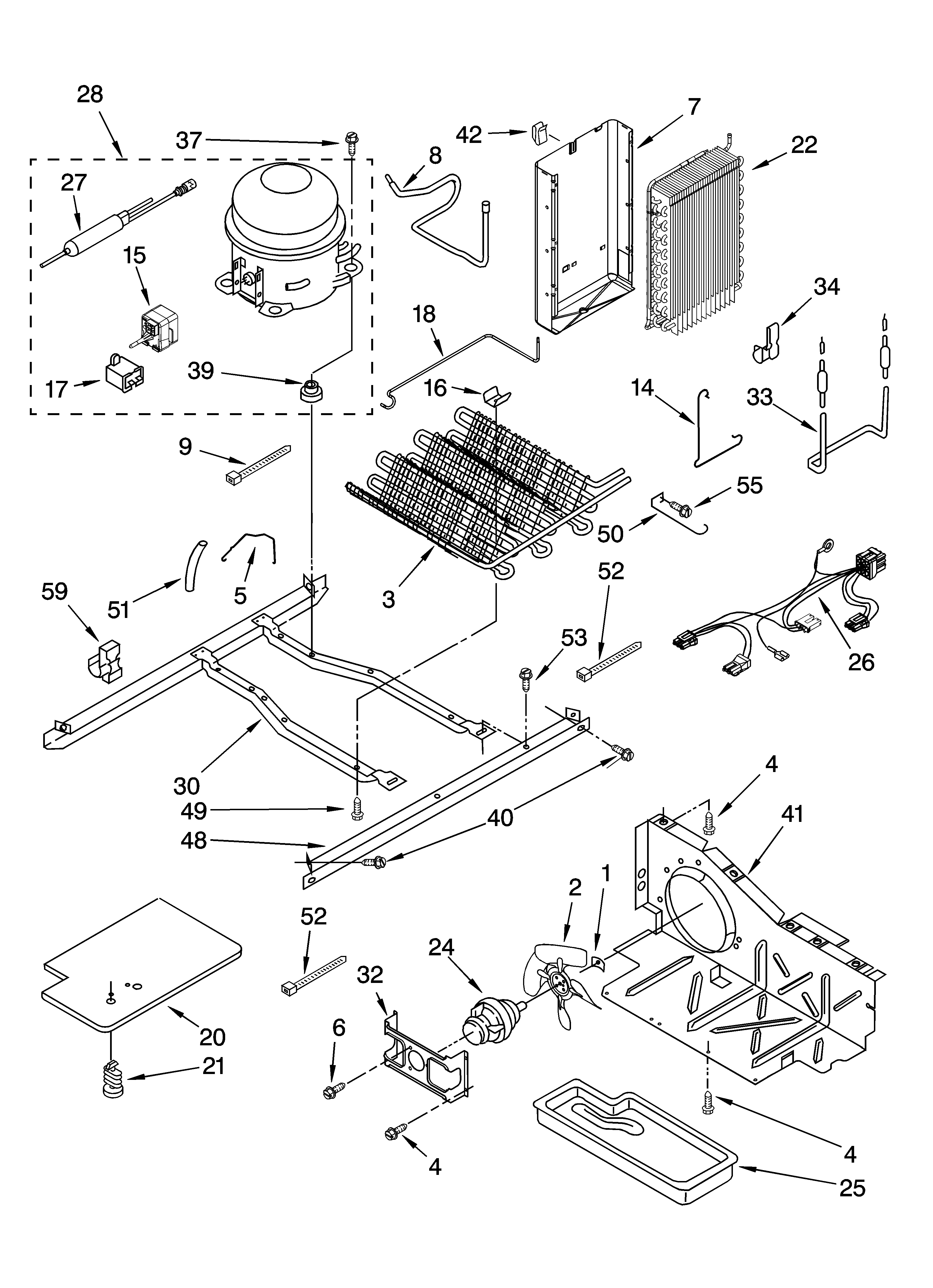 Whirlpool 6ED2FHKXRL01 unit parts, optional parts (not included) diagram
