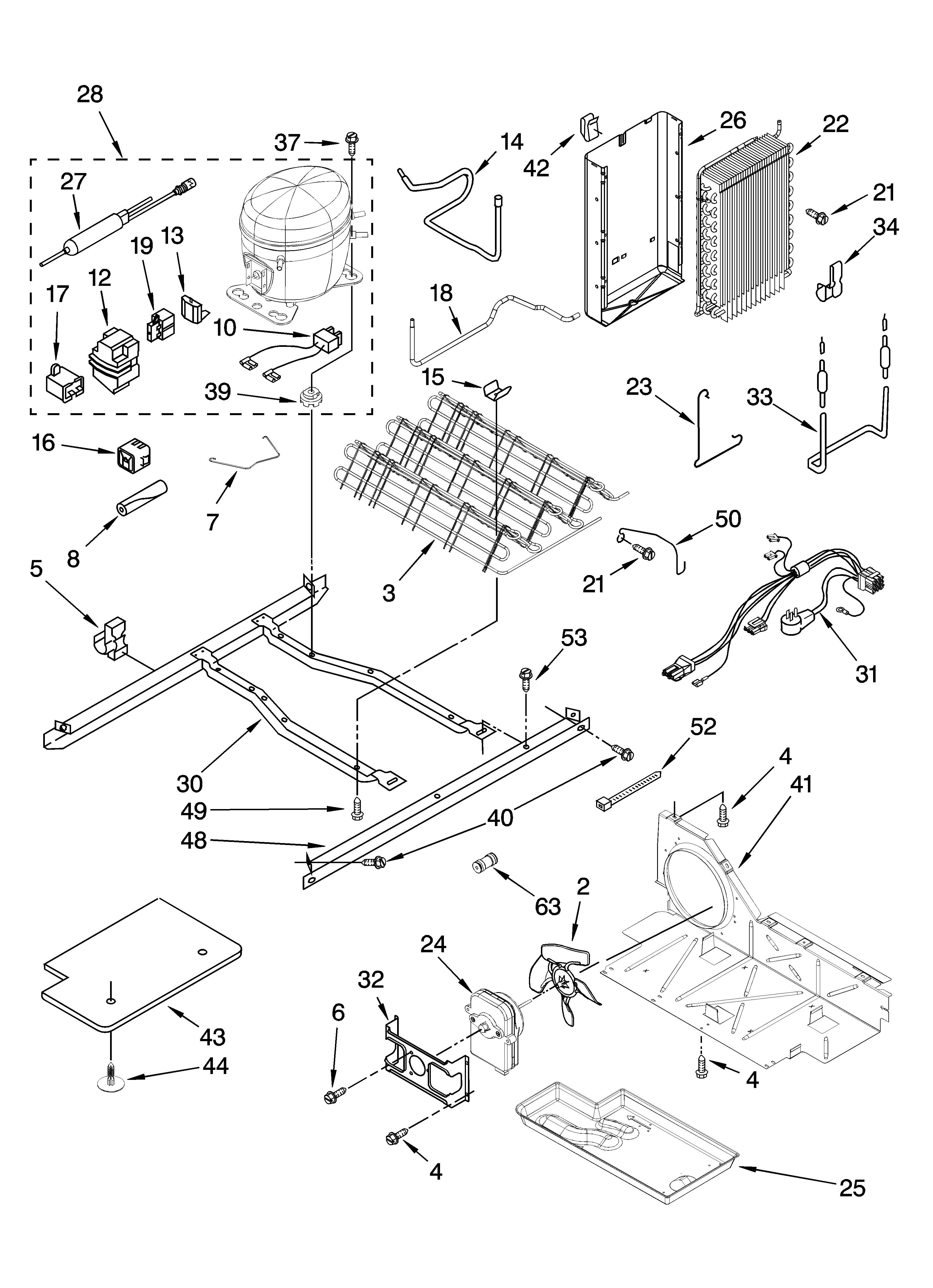 Whirlpool ED5JHGXRQ02 unit parts diagram