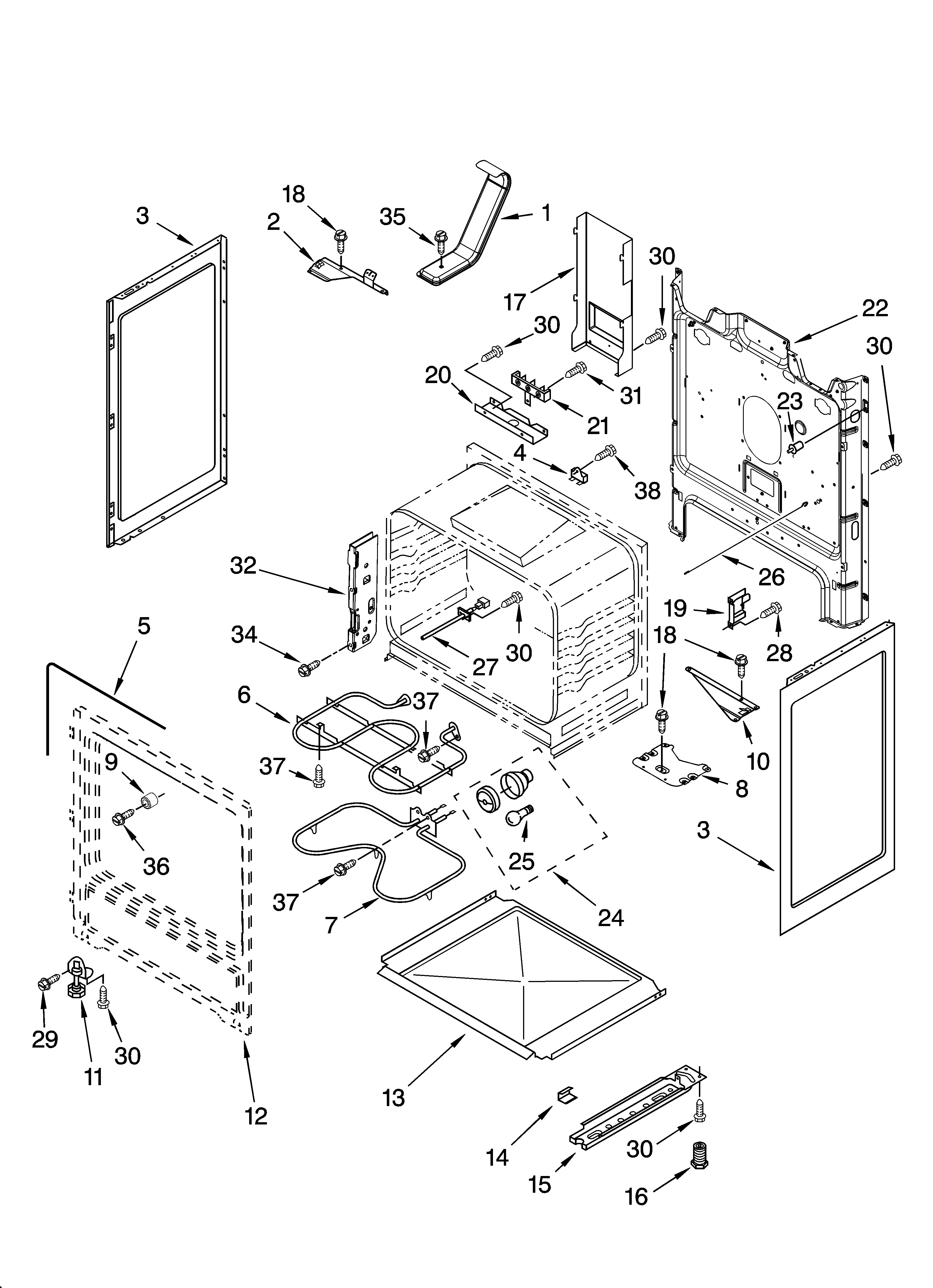 Whirlpool GR438LXRQ2 chassis parts diagram