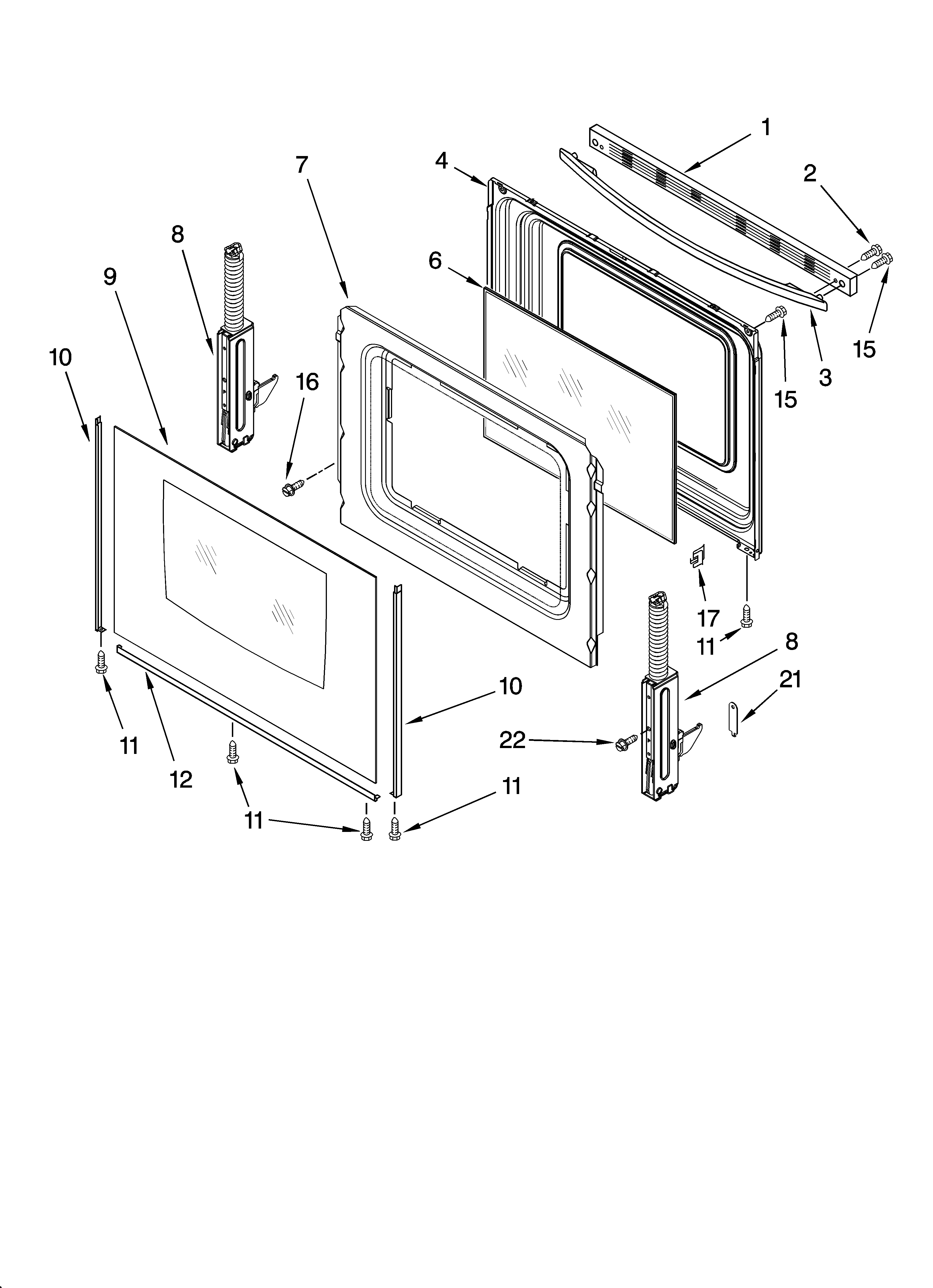 Whirlpool GR438LXRQ2 door parts, optional parts (not included) diagram