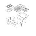 Whirlpool GS440LEMT5 drawer & broiler parts diagram