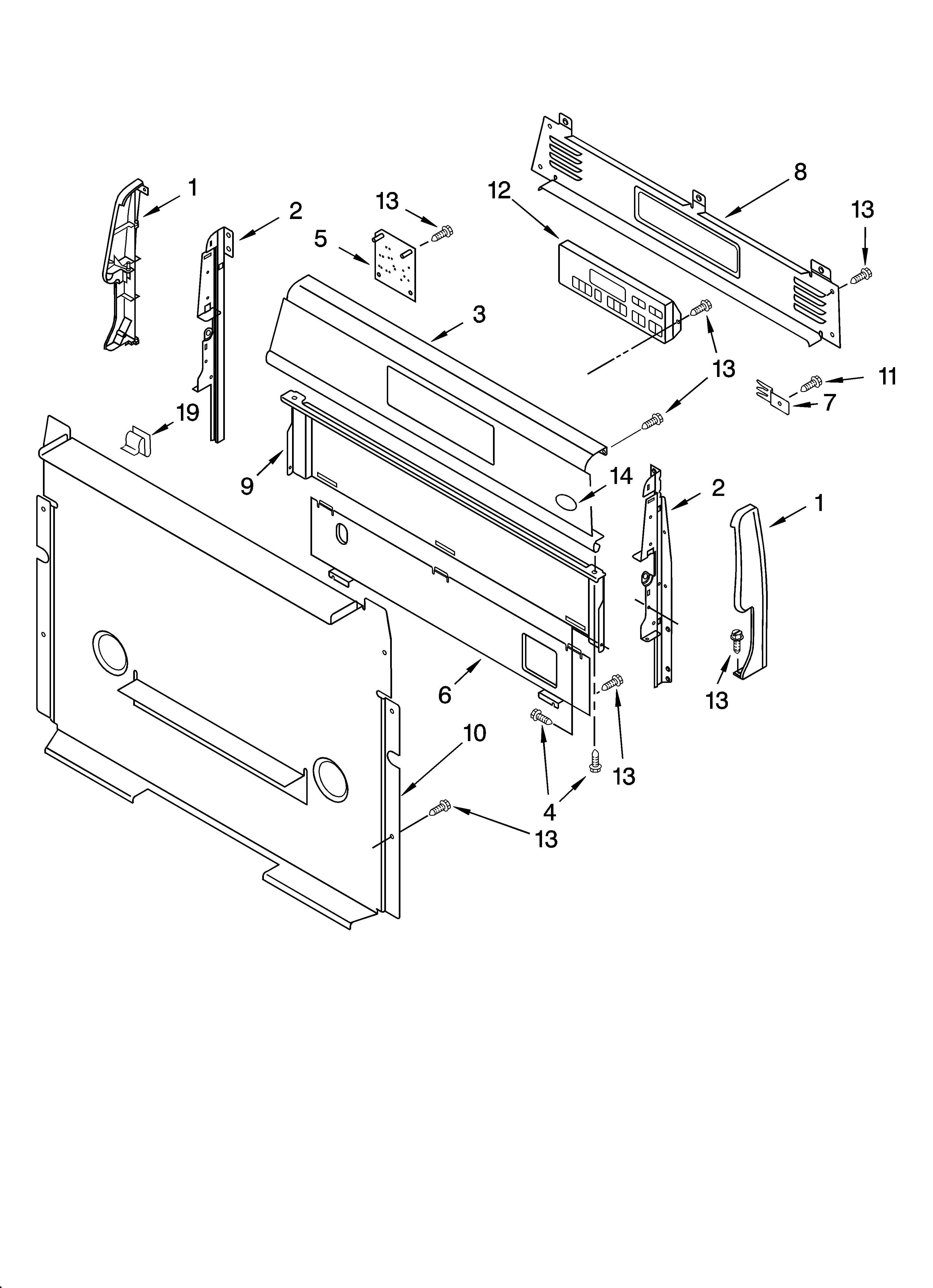 Whirlpool GS445LEMS5 control panel parts diagram