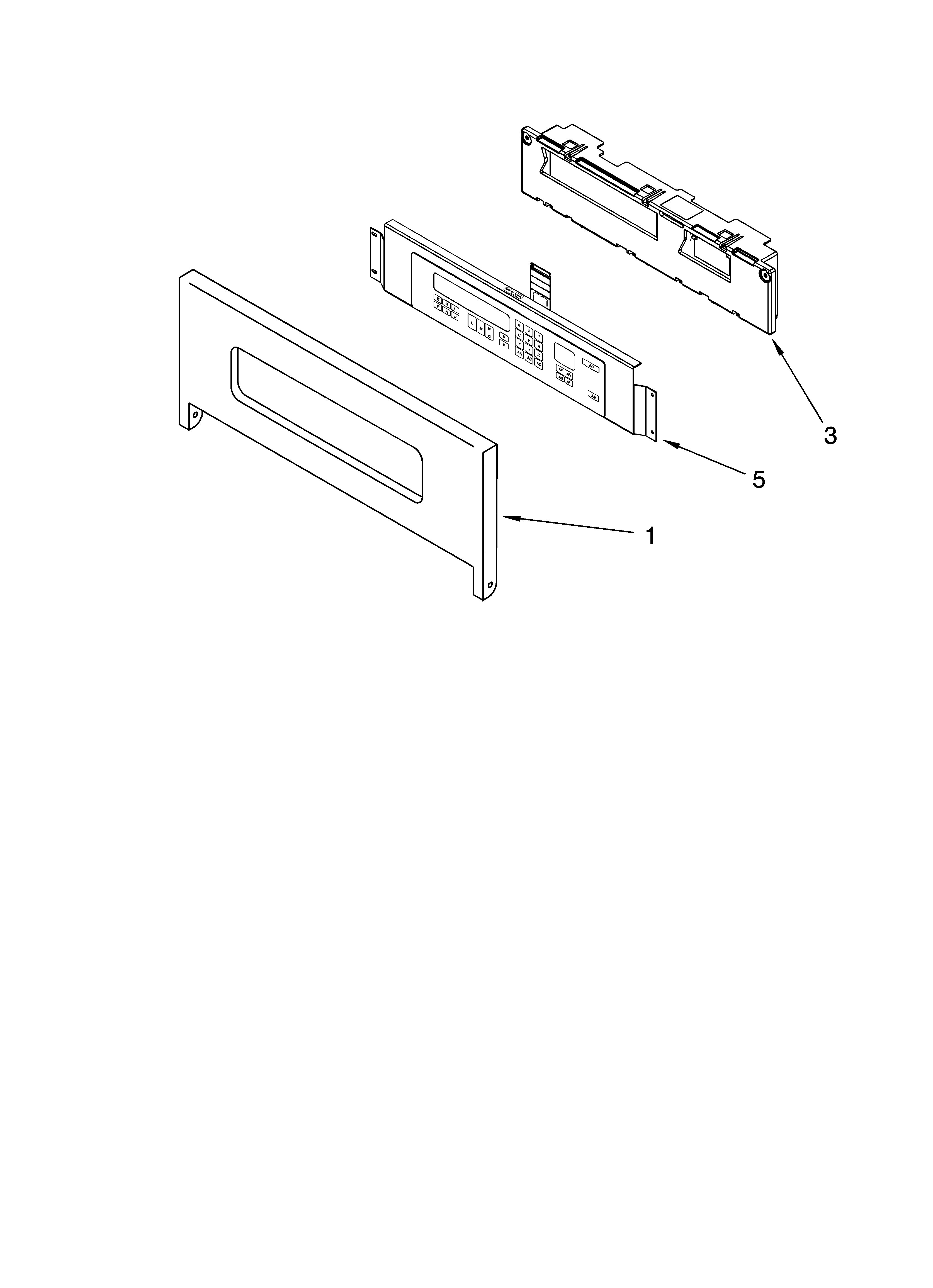 KitchenAid KEBC276KSS03 control panel parts diagram