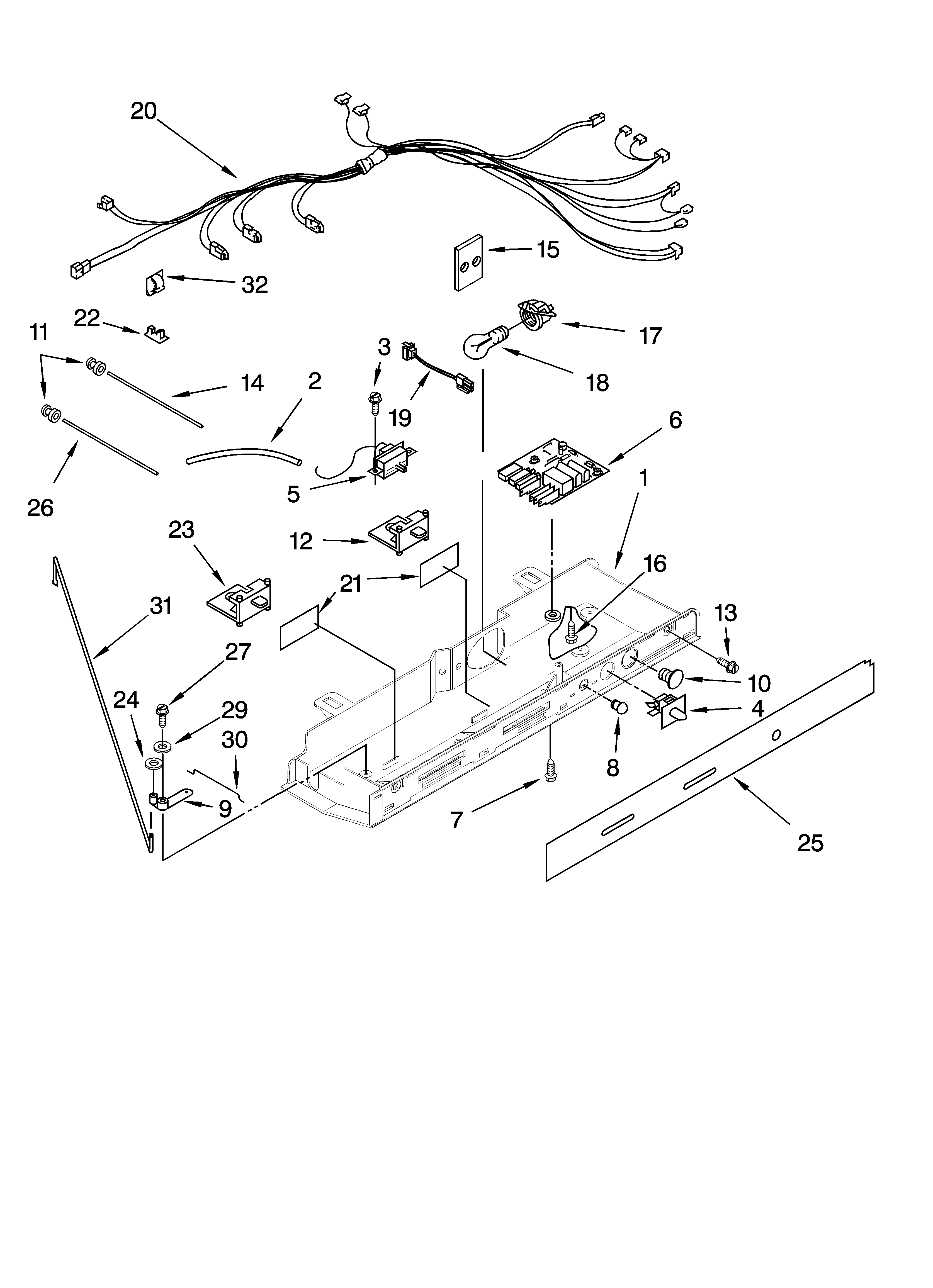 KitchenAid KSRG22FKSS17 control parts, optional parts (not included) diagram