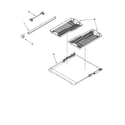 KitchenAid KUDS02FRBL0 third level rack and track parts diagram