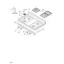 Whirlpool SF367LXSY0 cooktop parts diagram