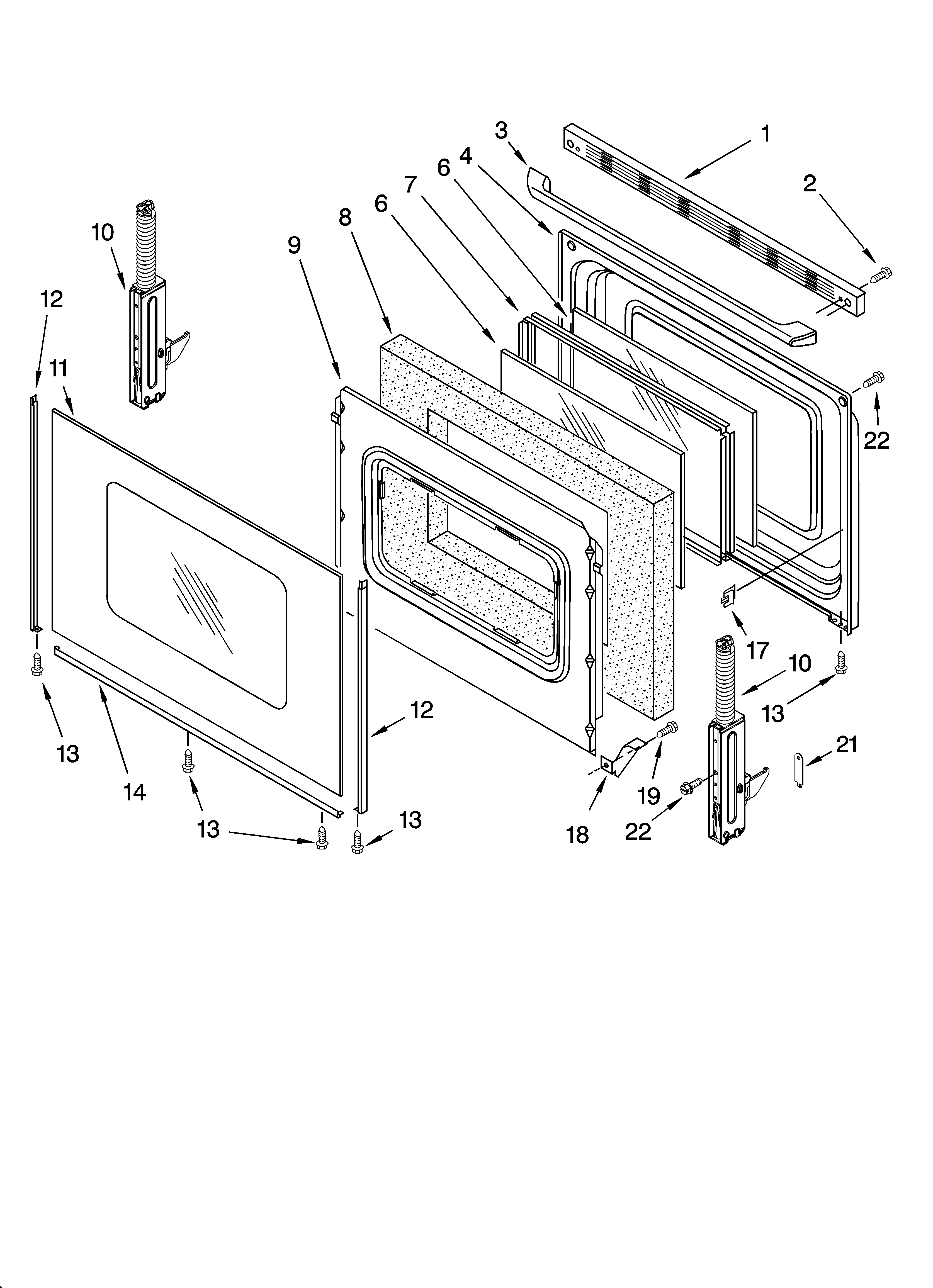 Whirlpool SF369LEPQ3 door parts, optional parts diagram