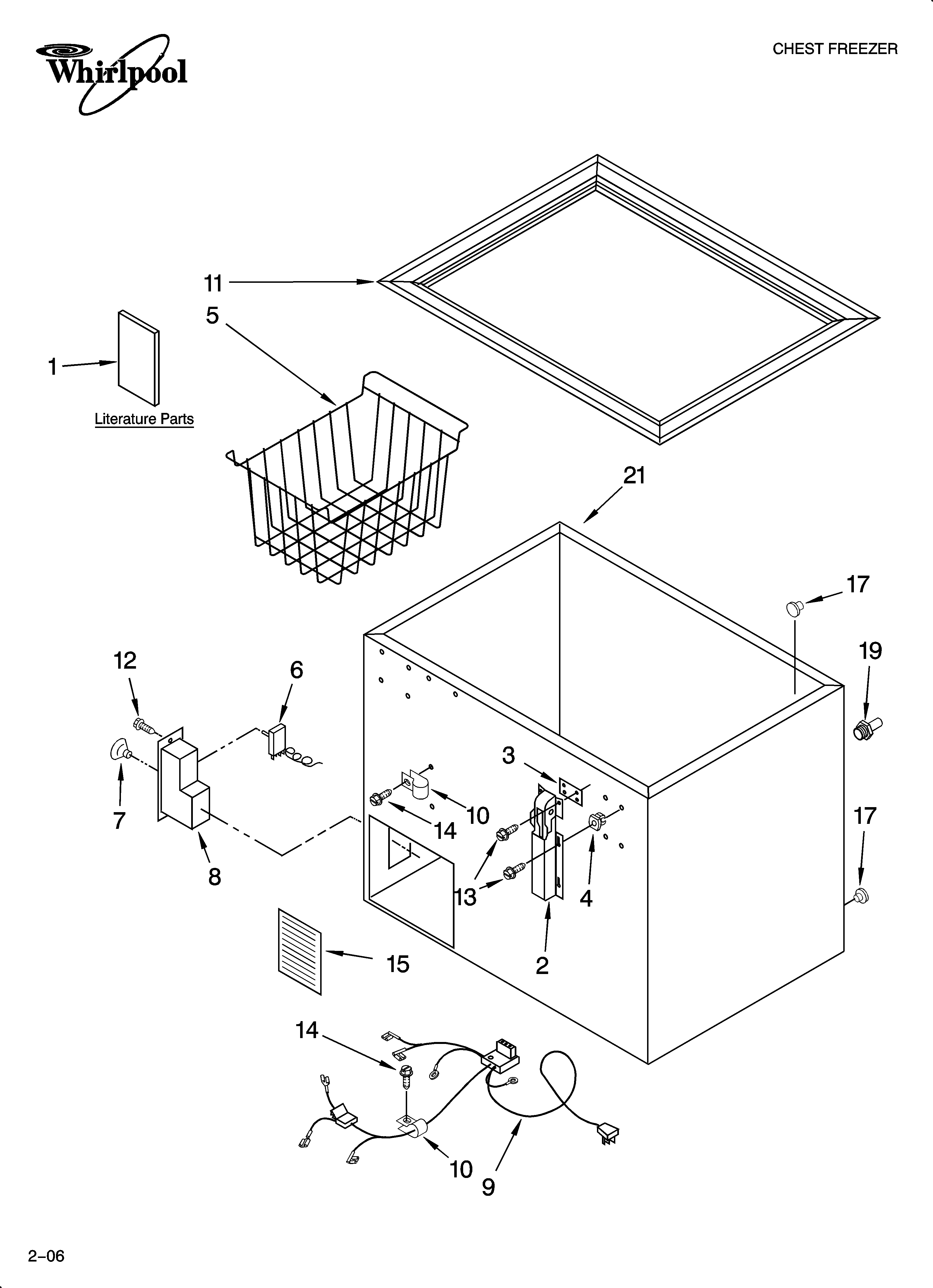 Whirlpool EH050FXRQ00 cabinet parts diagram
