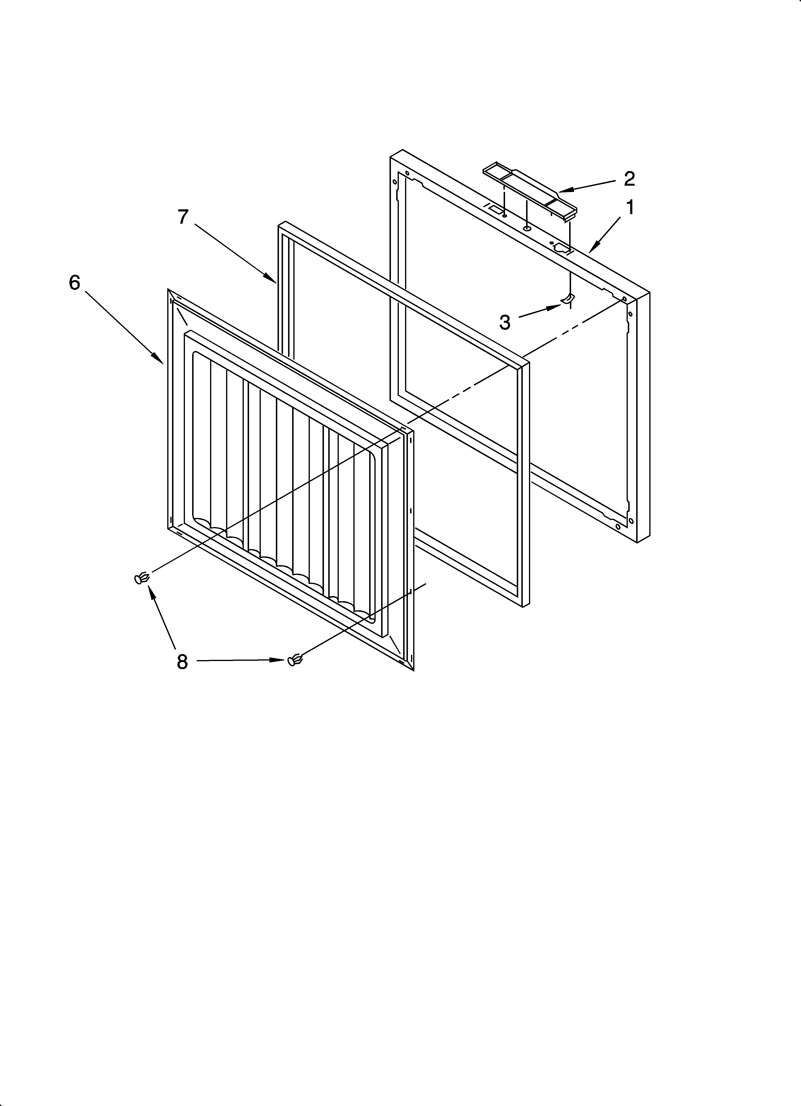 Whirlpool EH050FXRQ00 door parts diagram