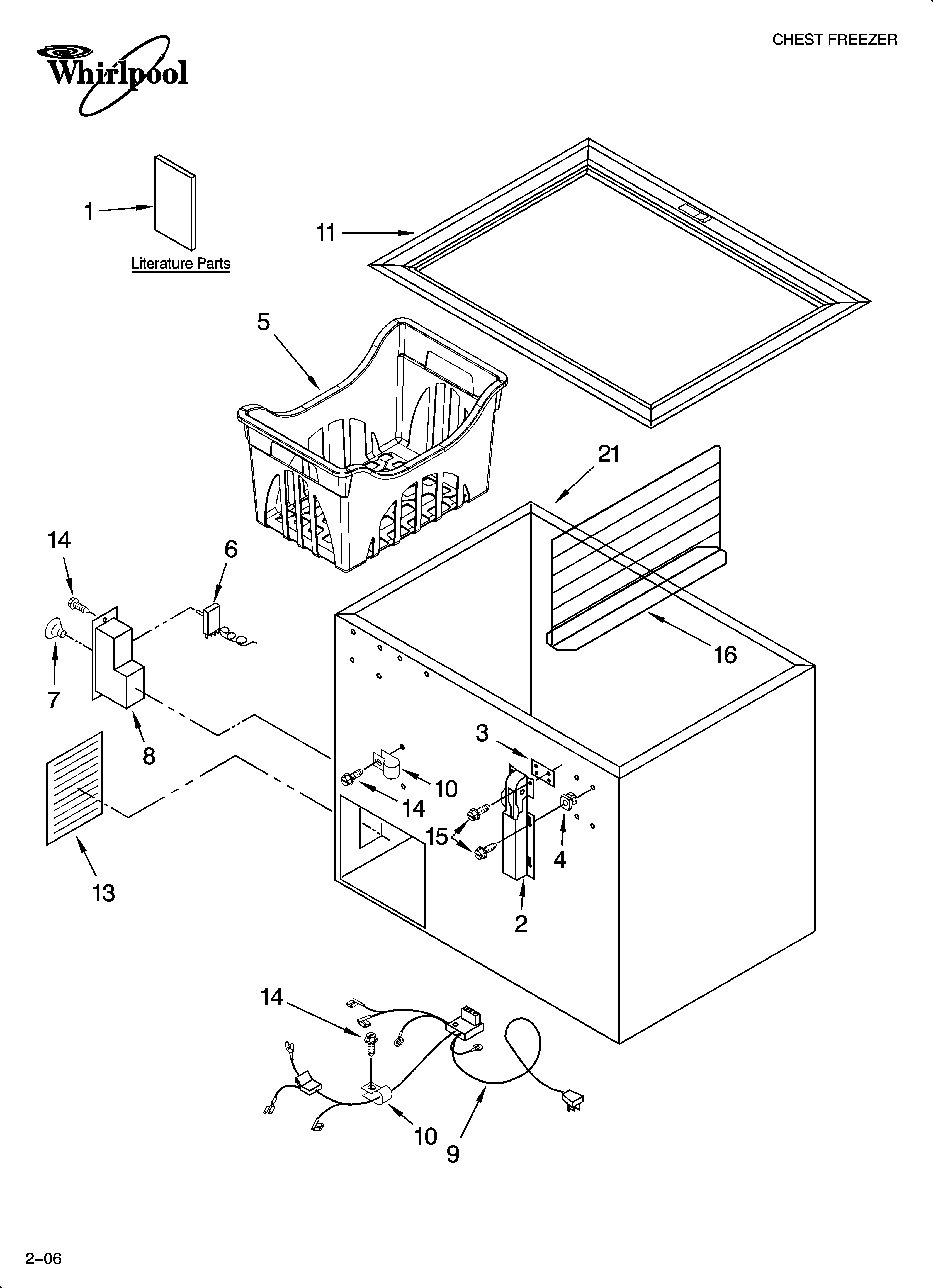 Whirlpool EHL090FXRQ00 cabinet parts diagram