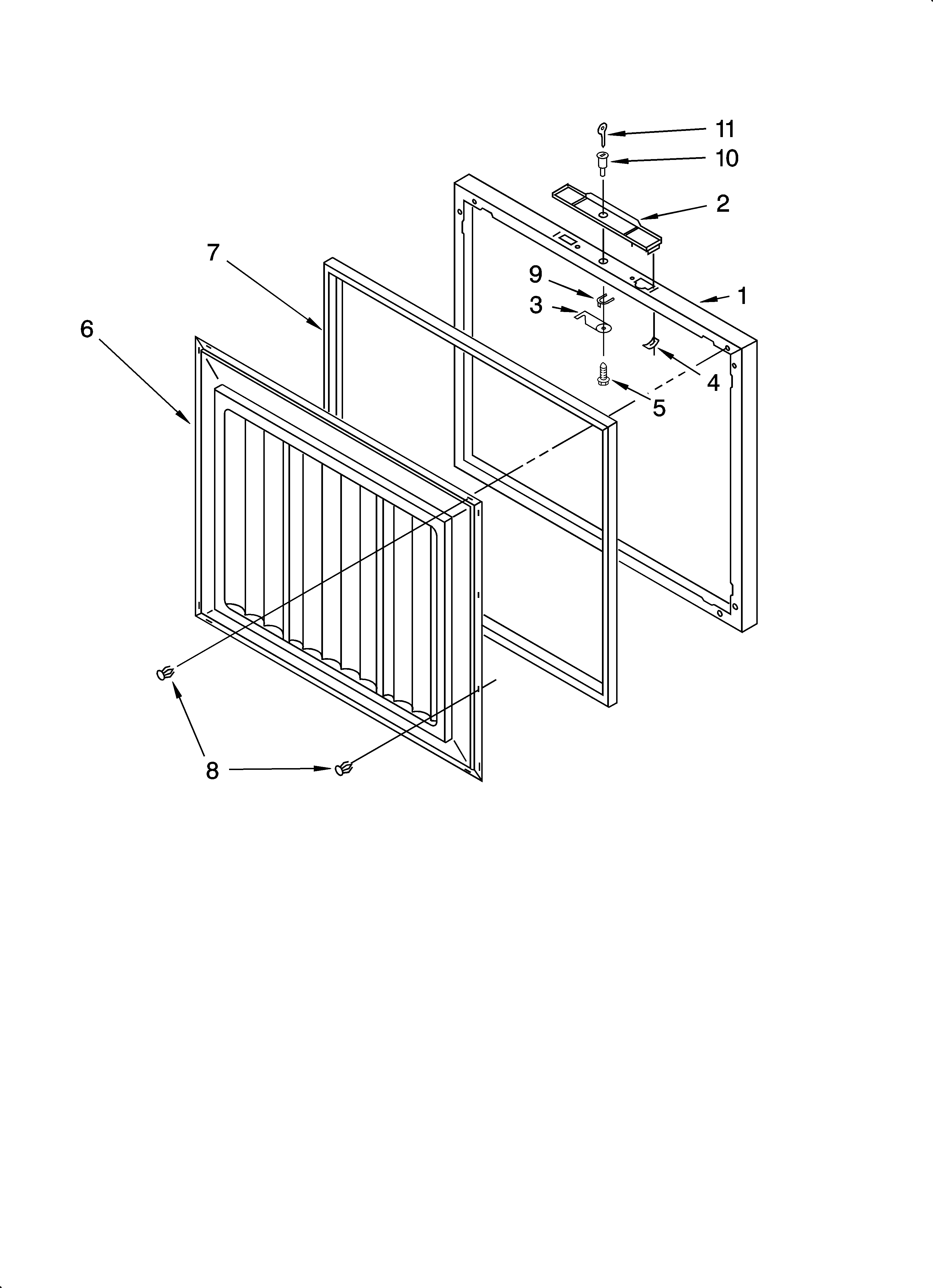 Whirlpool EHL090FXRQ00 door parts diagram