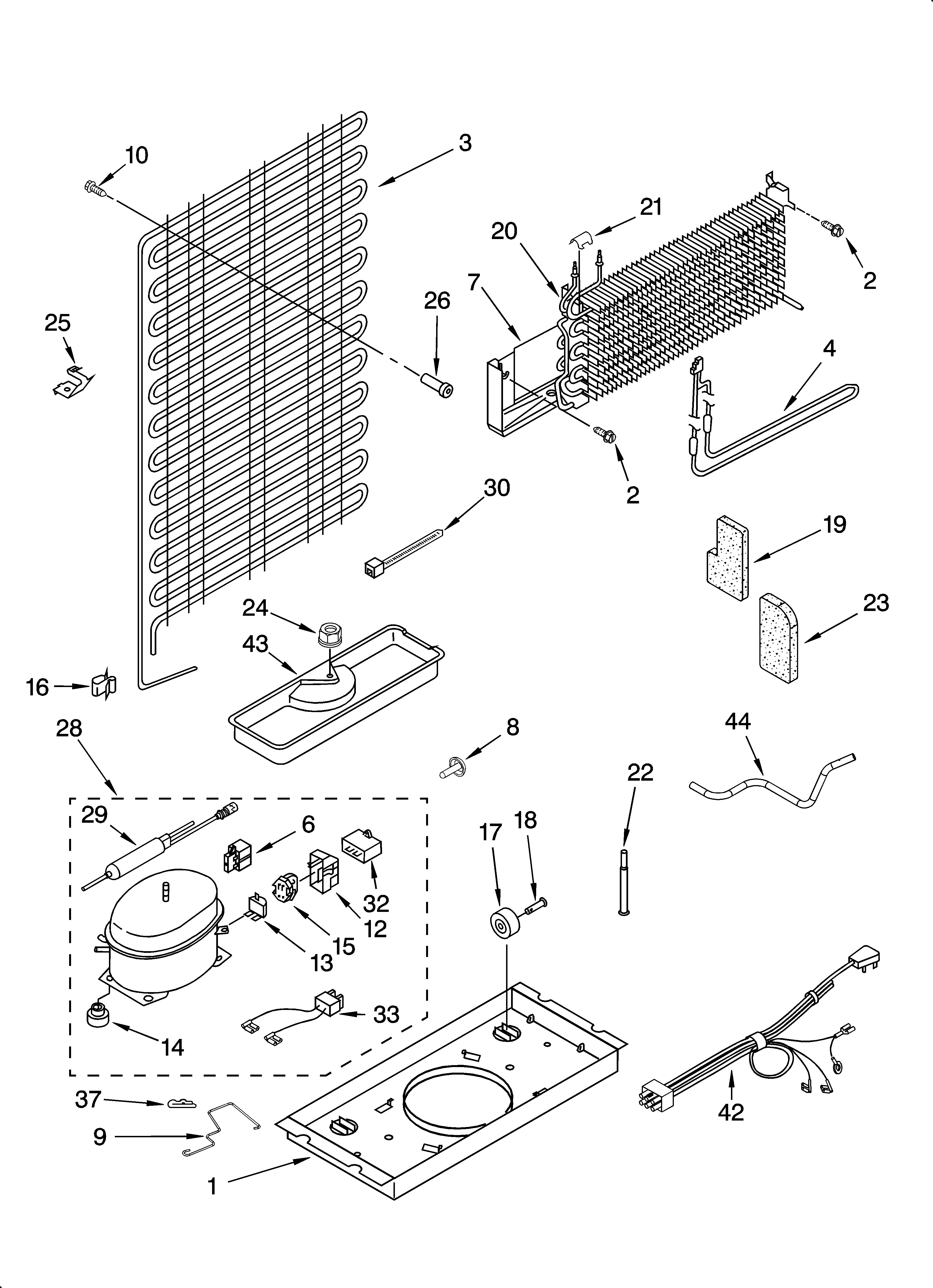 Whirlpool ET6WSKYSQ00 unit parts diagram