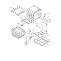 Whirlpool GW395LEPB01 internal oven parts diagram