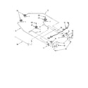 Whirlpool GW395LEPB01 cooktop burner parts, optional parts diagram