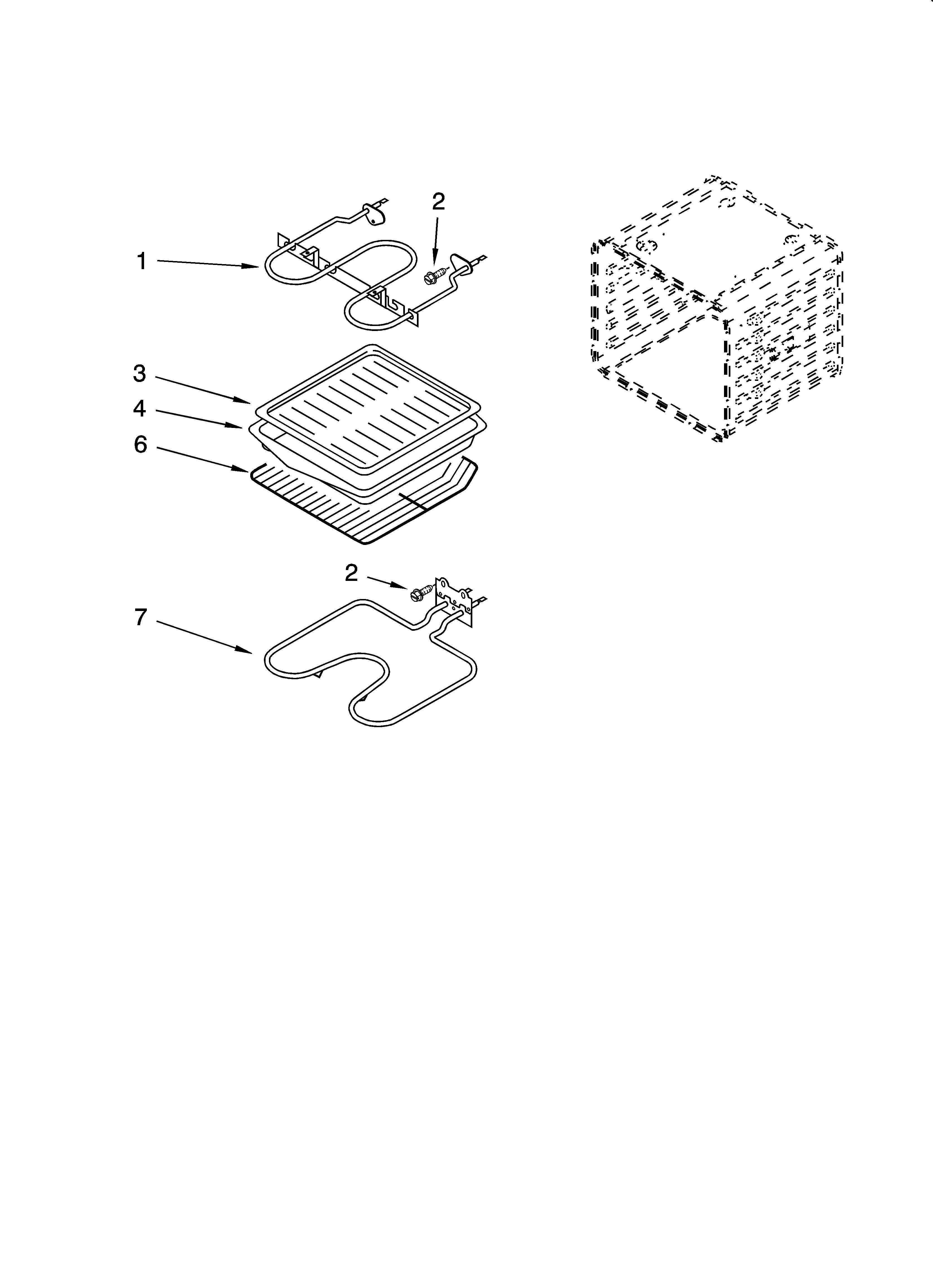 Whirlpool GY396LXPB01 internal oven parts diagram
