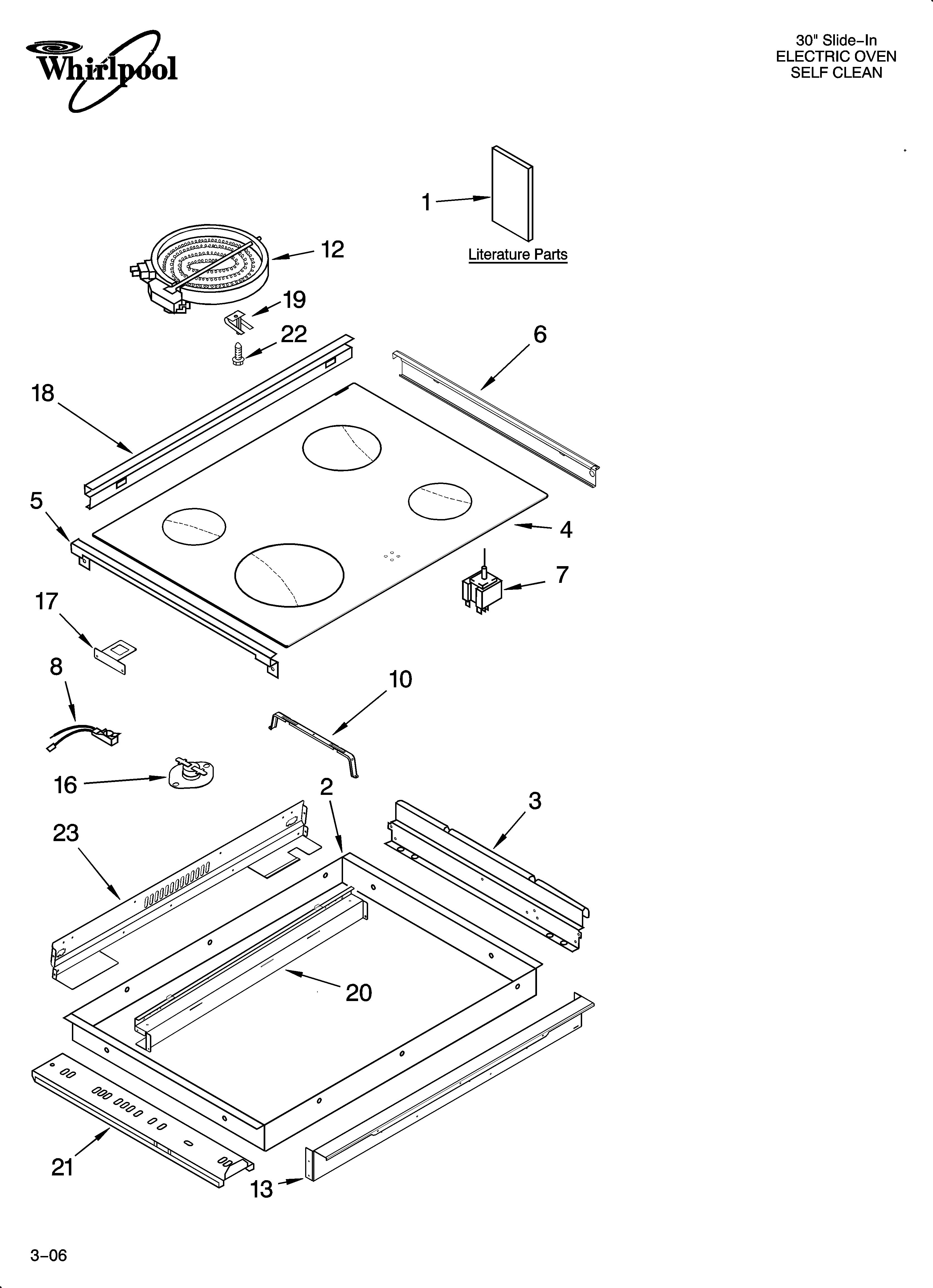Whirlpool GY398LXPT00 cooktop parts diagram