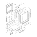 Whirlpool GY398LXPB00 door and drawer parts diagram