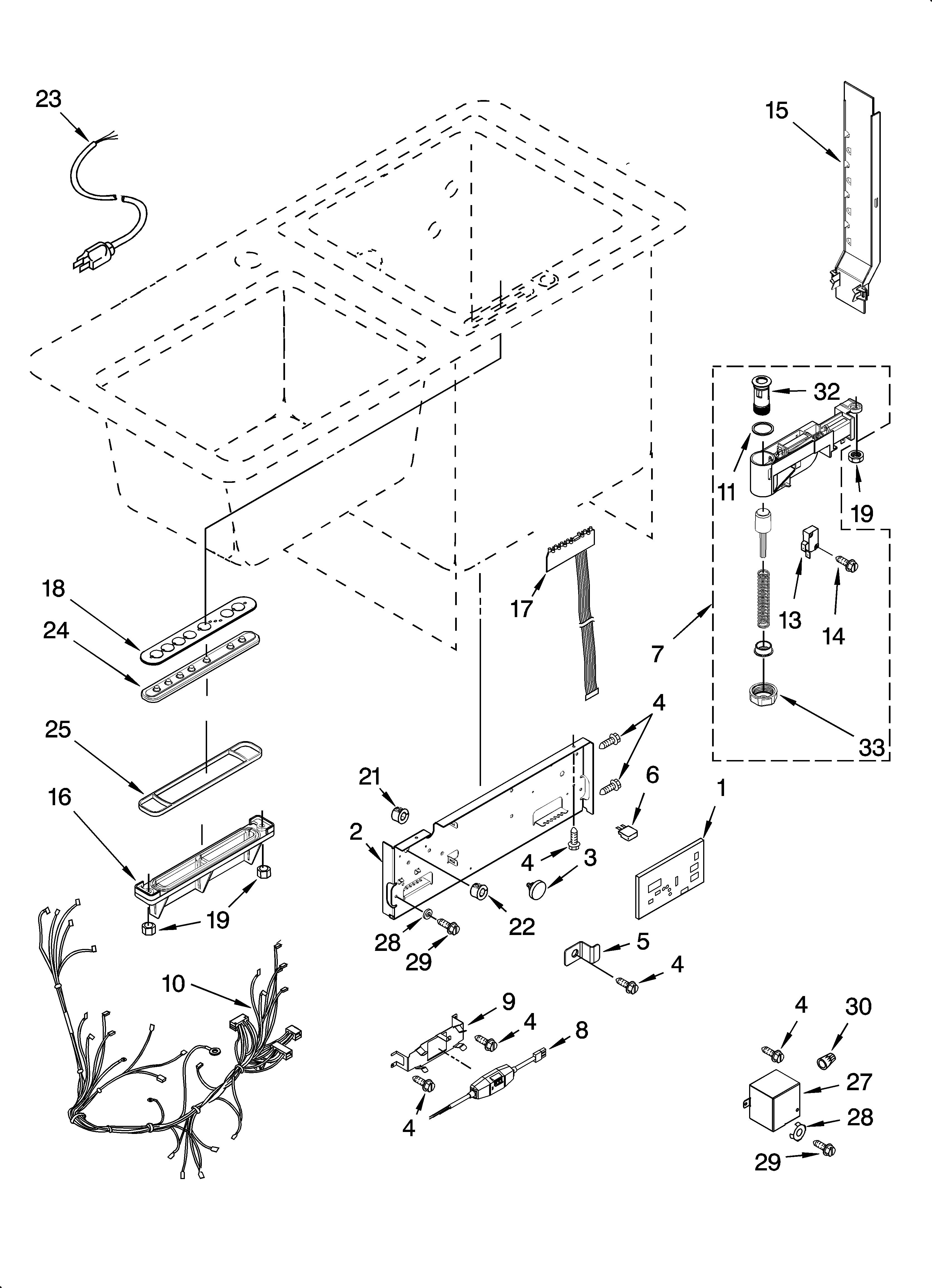 KitchenAid KIDS42EPSS1 control panel parts diagram