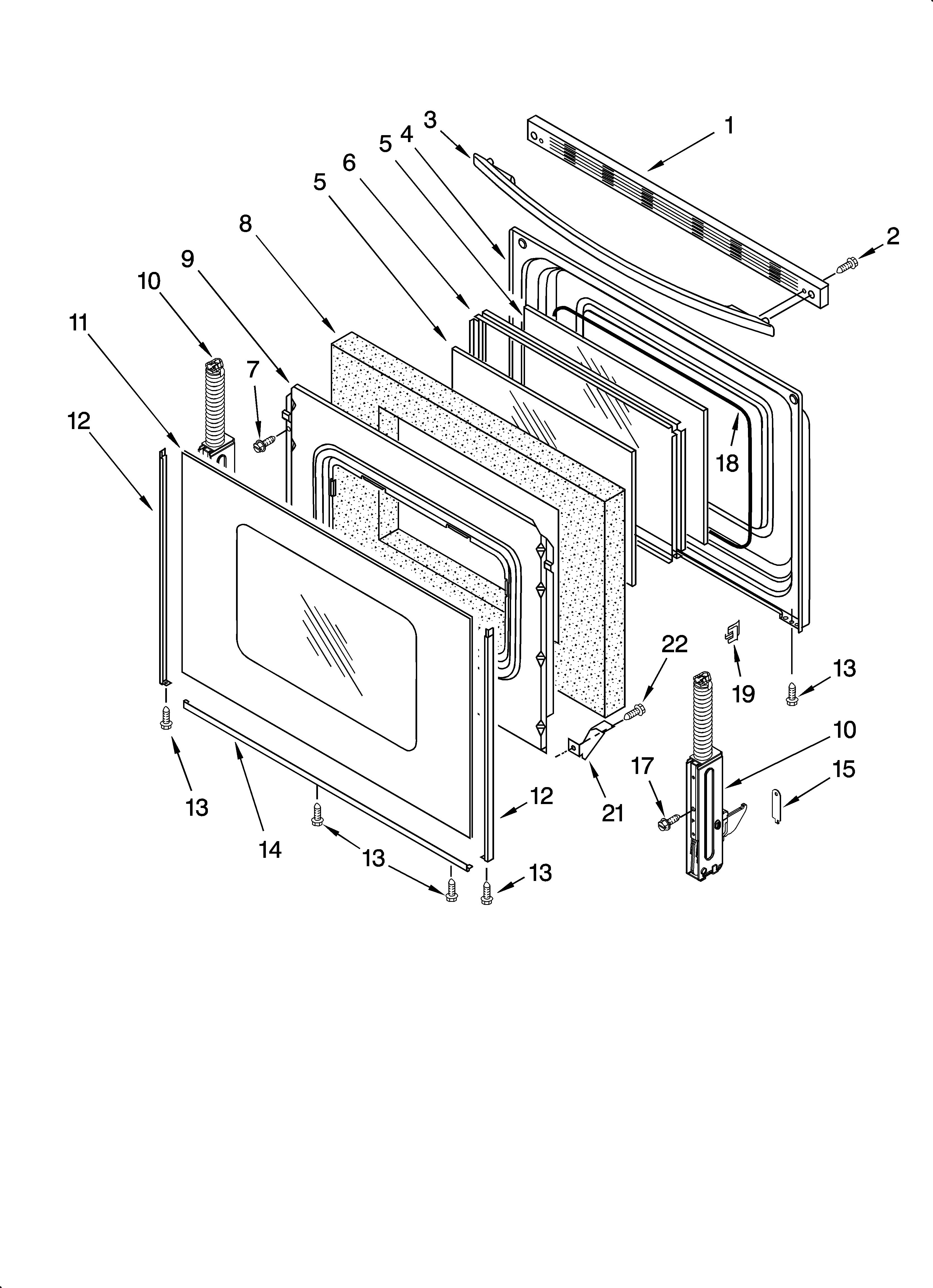 Whirlpool RF262LXSQ0 door parts, optional parts (not included) diagram