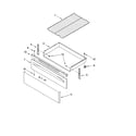 Whirlpool RF362LXSQ0 drawer & broiler parts diagram