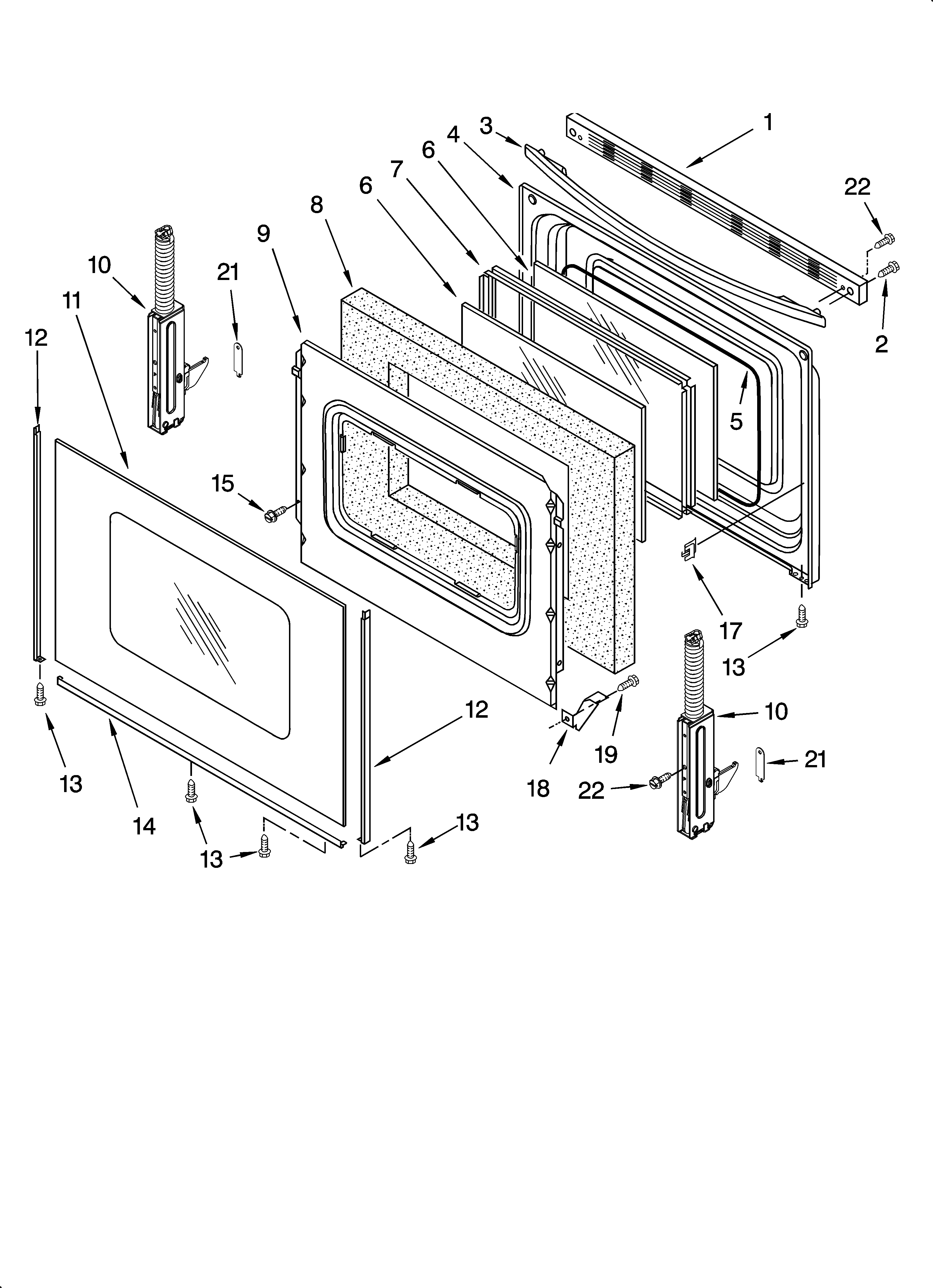 Whirlpool RF362LXSQ0 door parts, optional parts diagram
