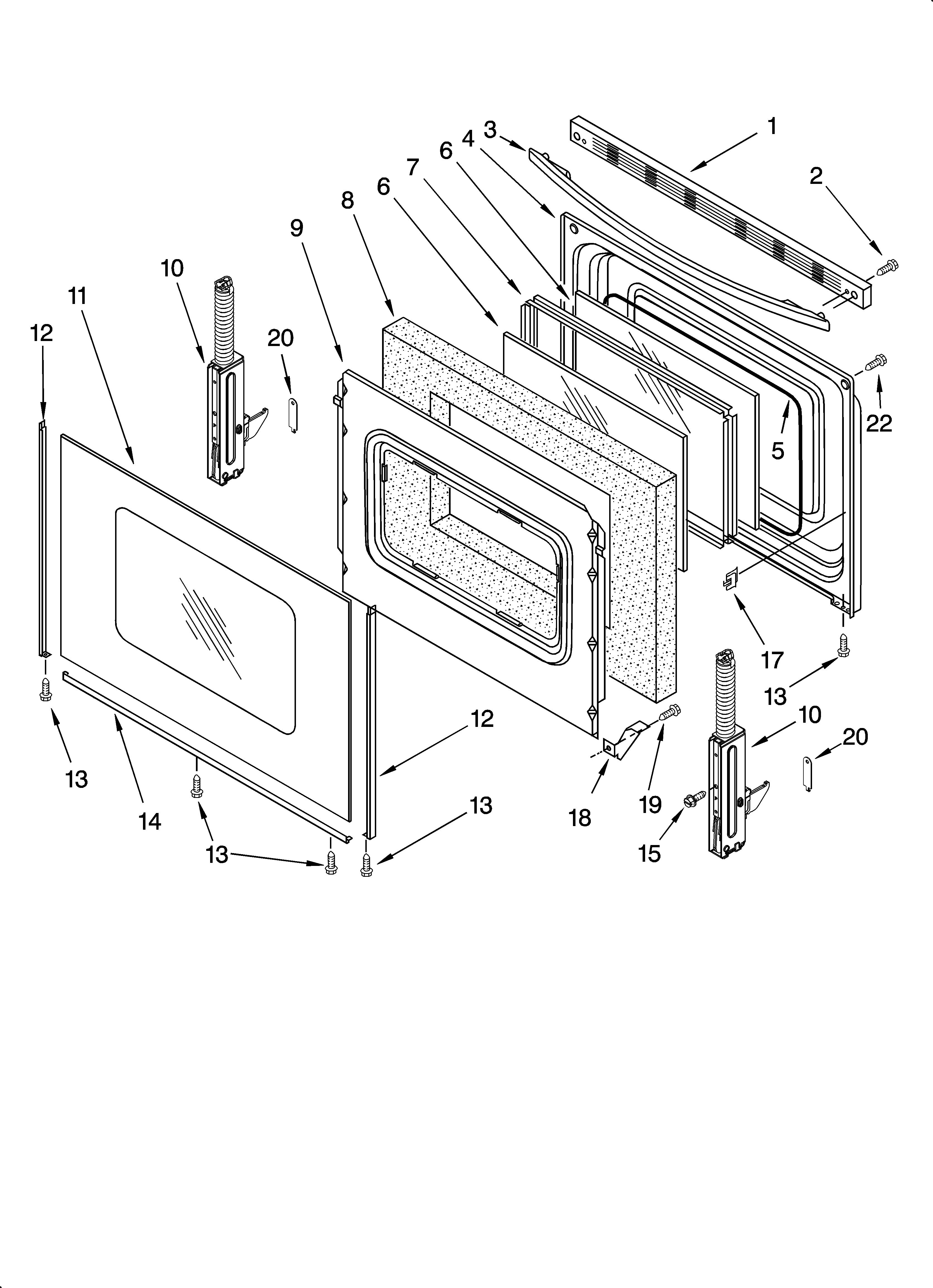 Whirlpool RF370LXPT3 door parts, optional parts diagram