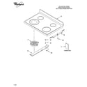 Whirlpool RF462LXST0 cooktop parts diagram