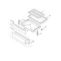 Whirlpool RF462LXST0 drawer & broiler parts diagram