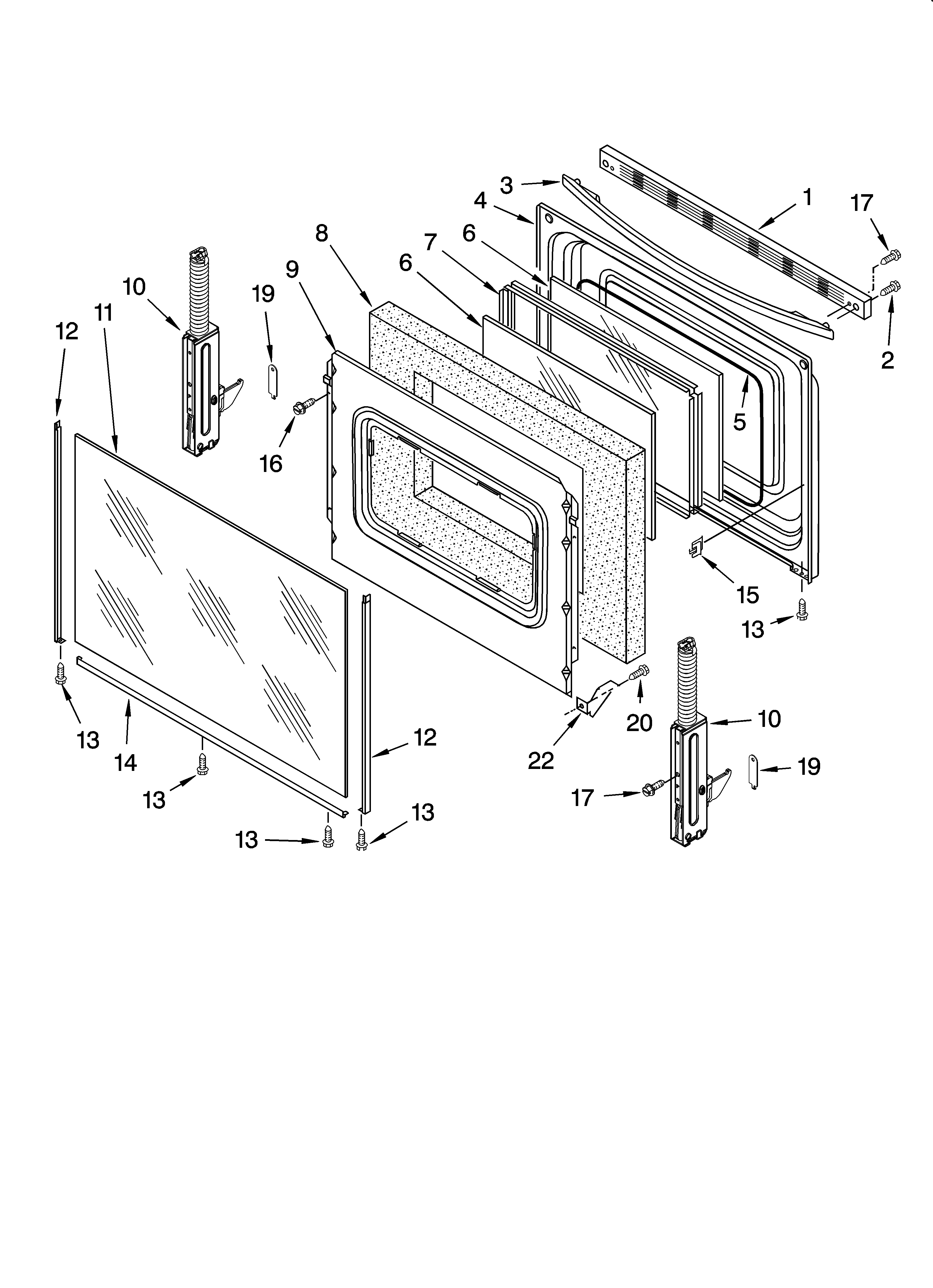 Whirlpool RF462LXSQ0 door parts, optional parts diagram