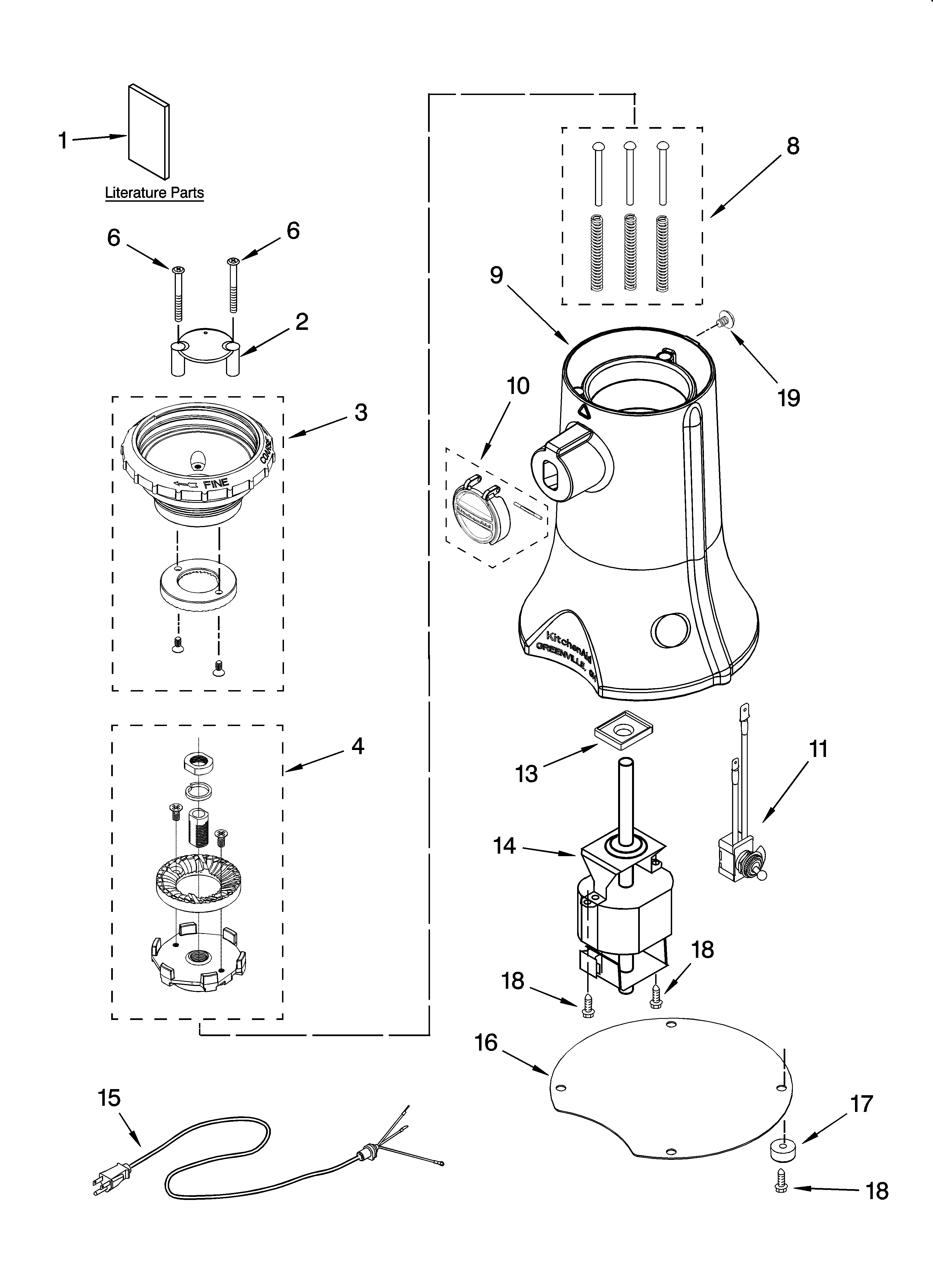 KitchenAid KCG200PK1 unit parts diagram