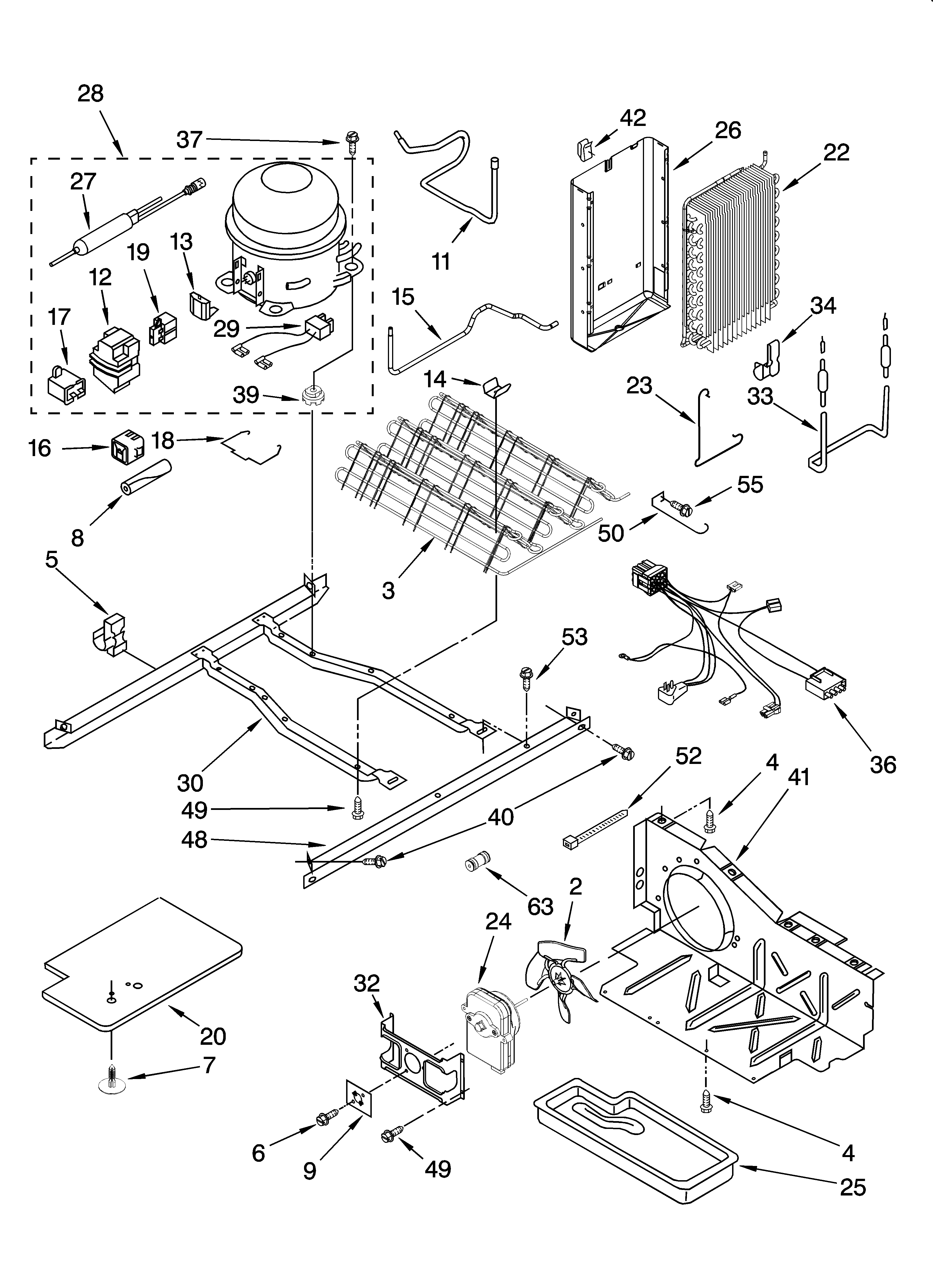 Whirlpool 7ED2GTQXPL01 unit parts diagram